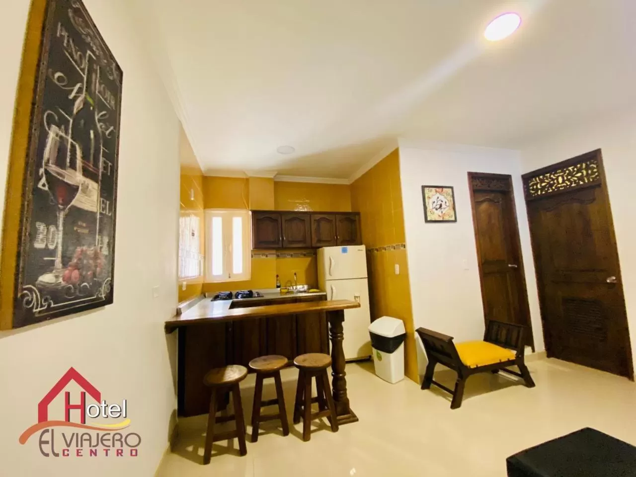 Kitchen or kitchenette in Hotel El Viajero Centro