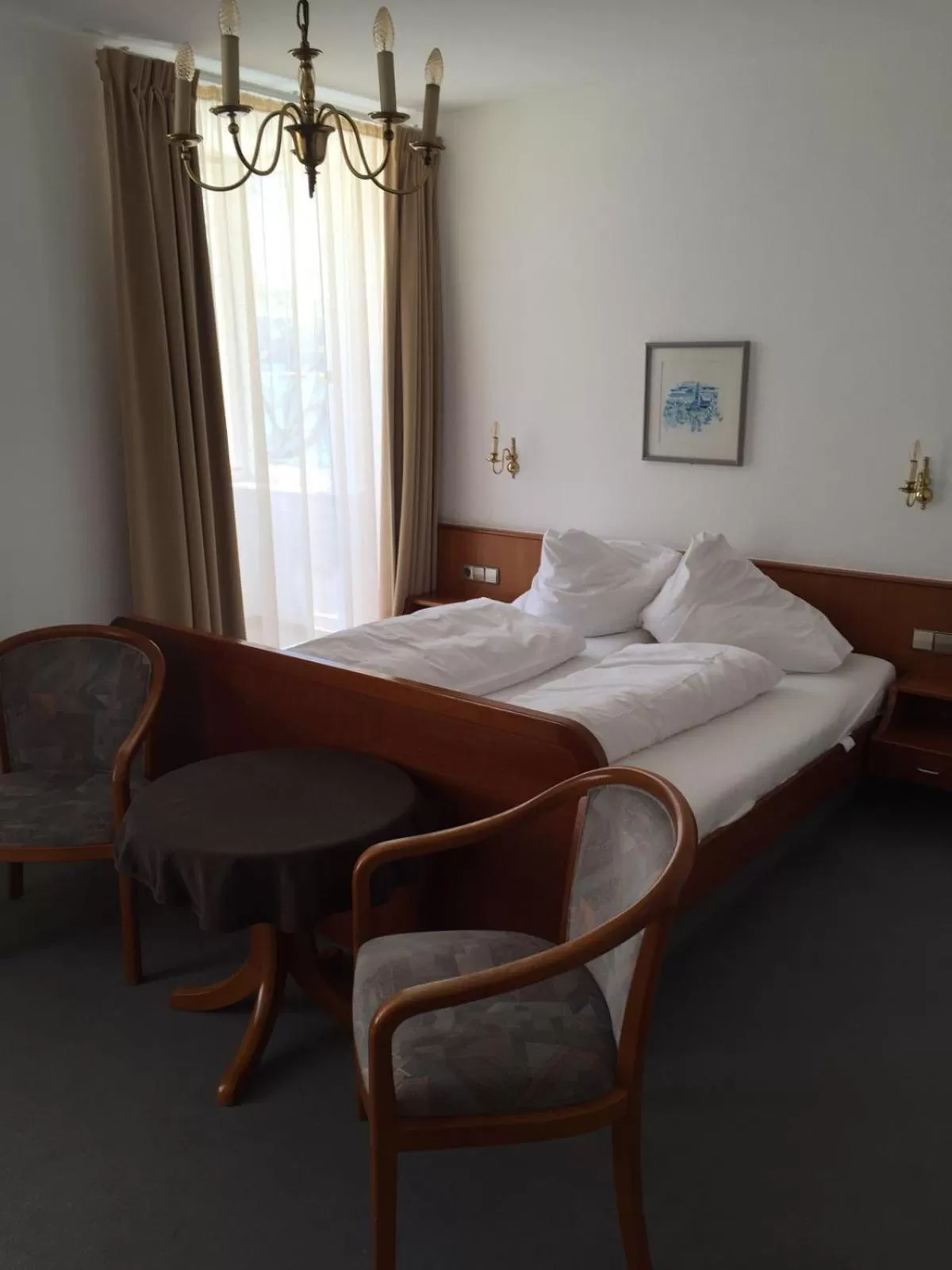Bed in Hotel Strandcafé Dischinger