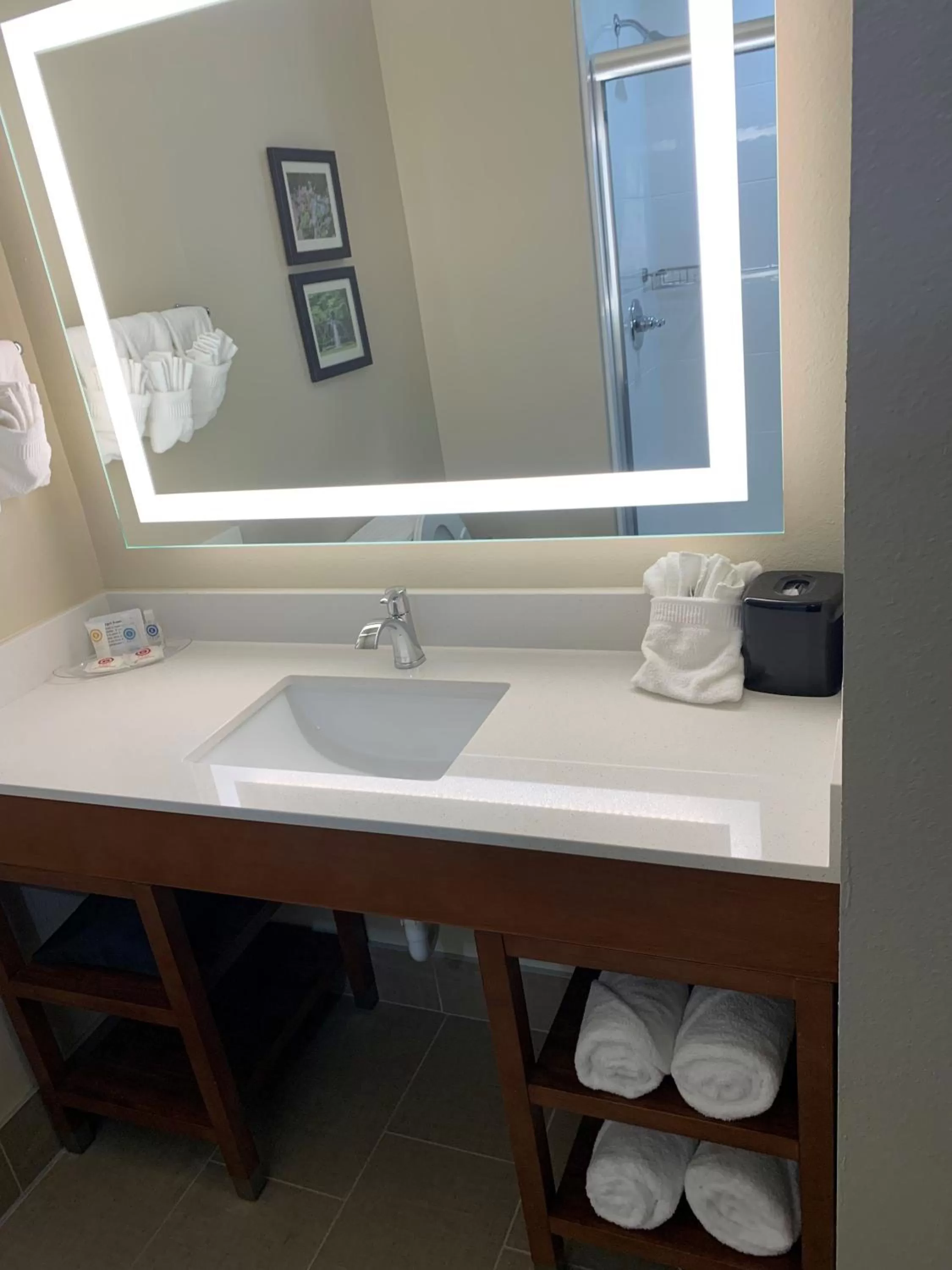 Bathroom in Comfort Suites West Monroe near Ike Hamilton Expo Center