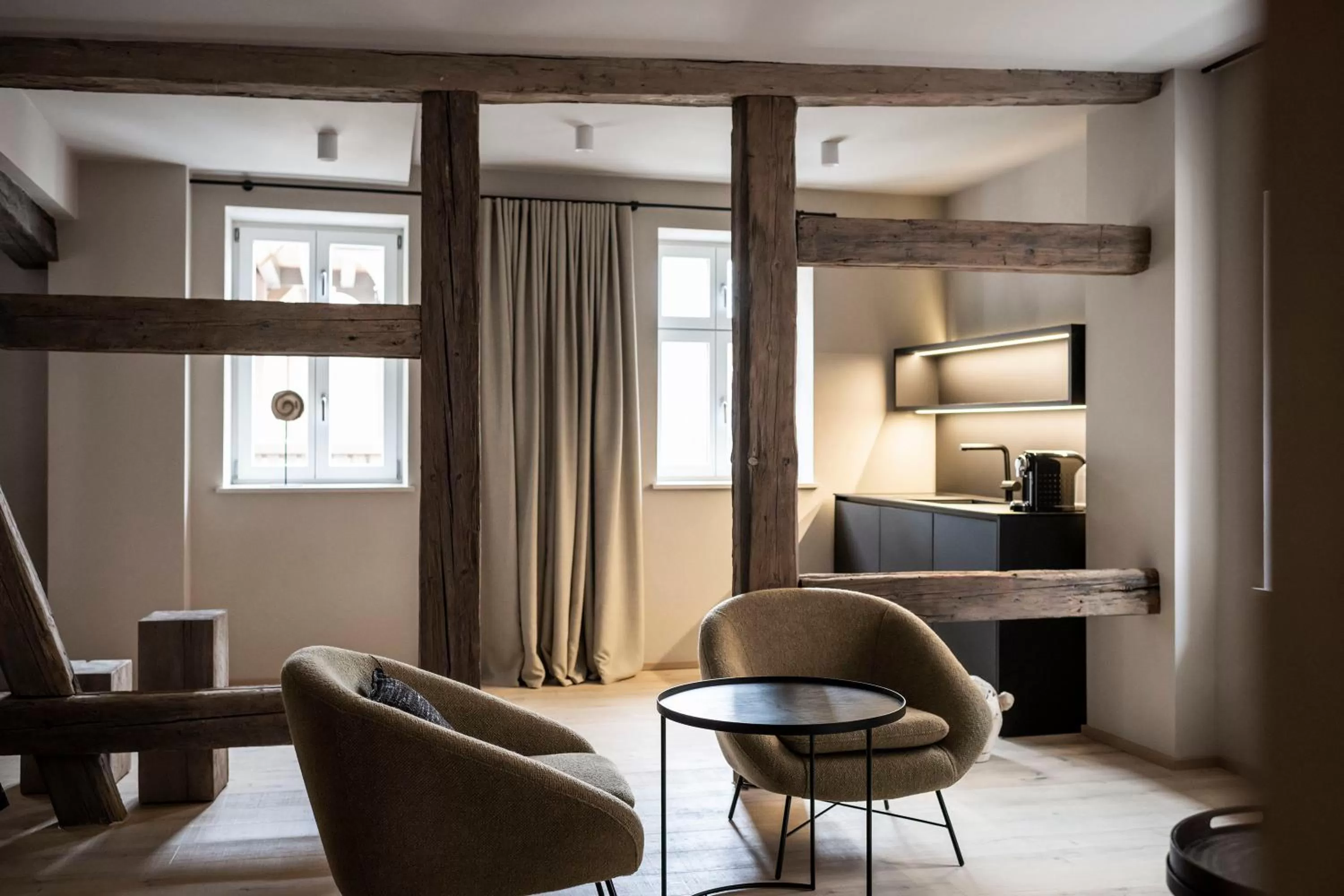 Kitchen or kitchenette in HOTEL & SPA Goldene Rose