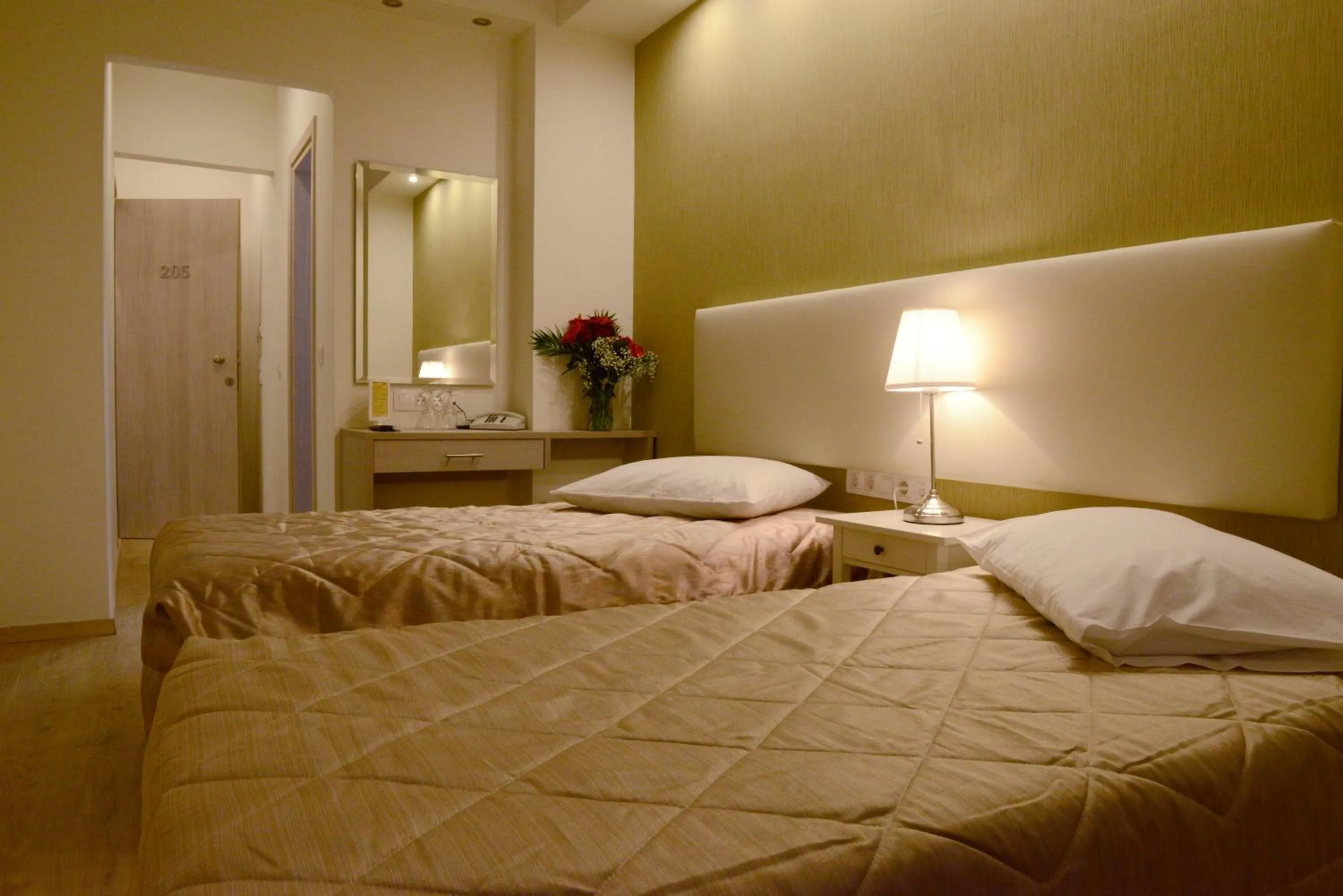 Bed in Phidias Hotel