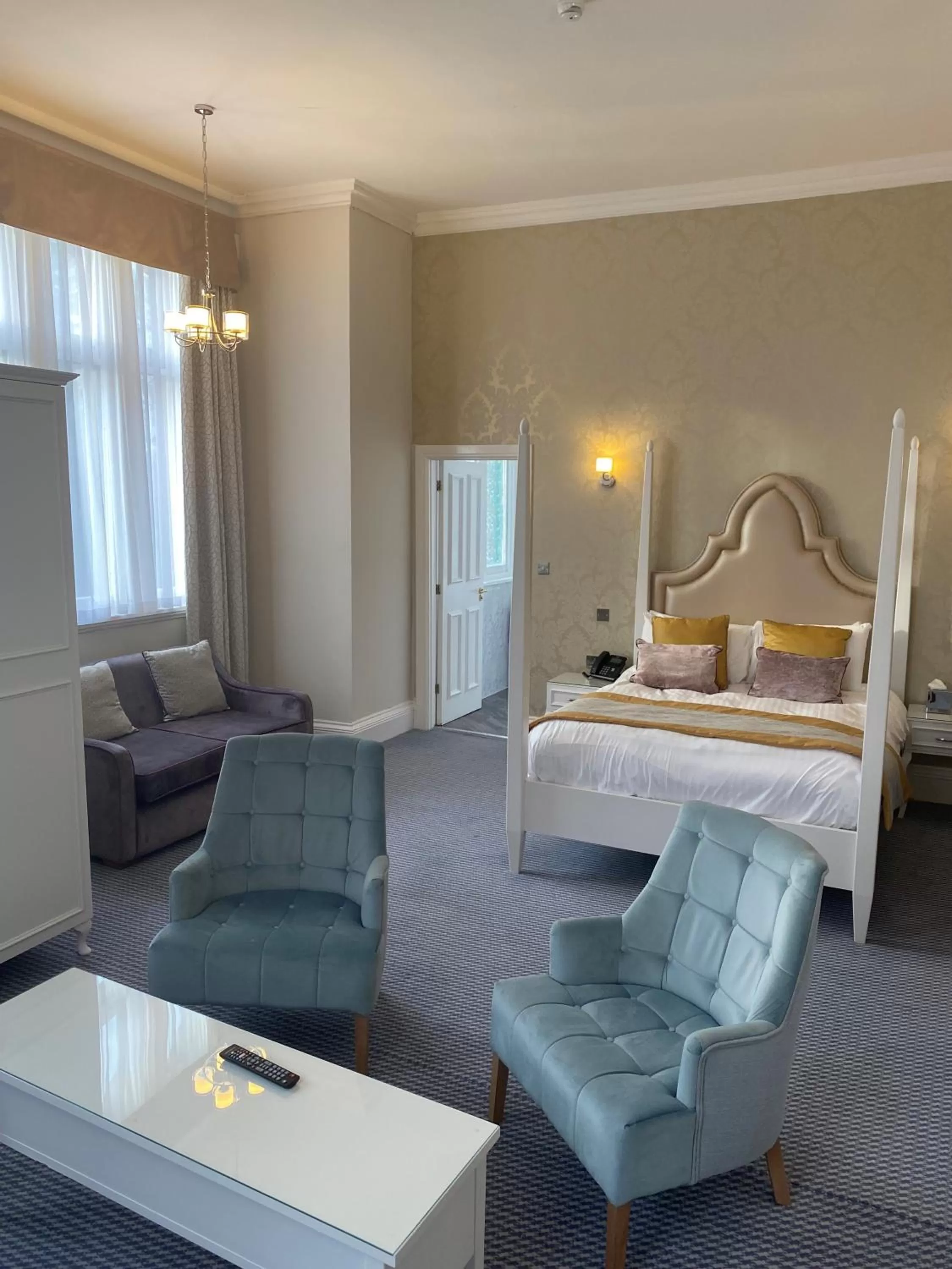 Bed in Wroxall Abbey Hotel