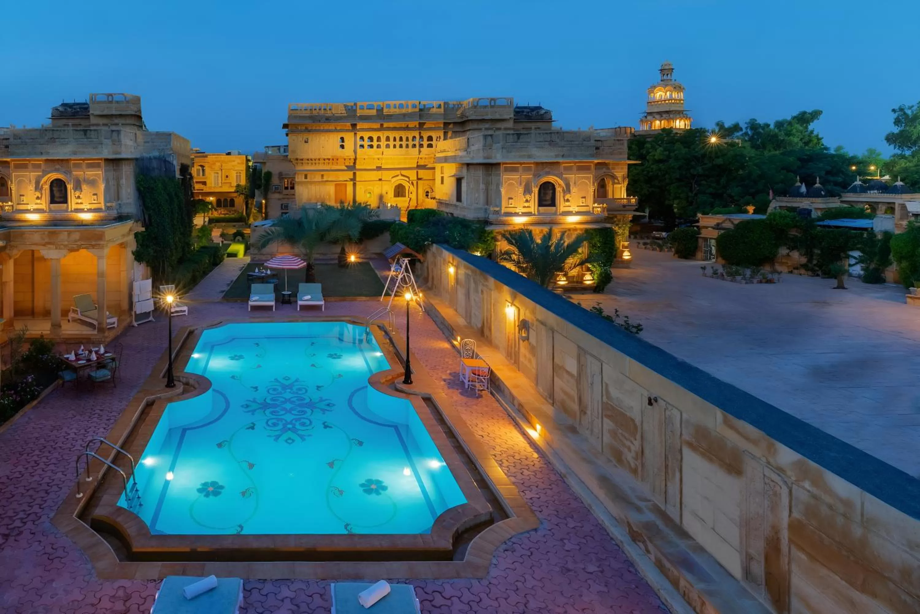 Swimming pool in WelcomHeritage Mandir Palace