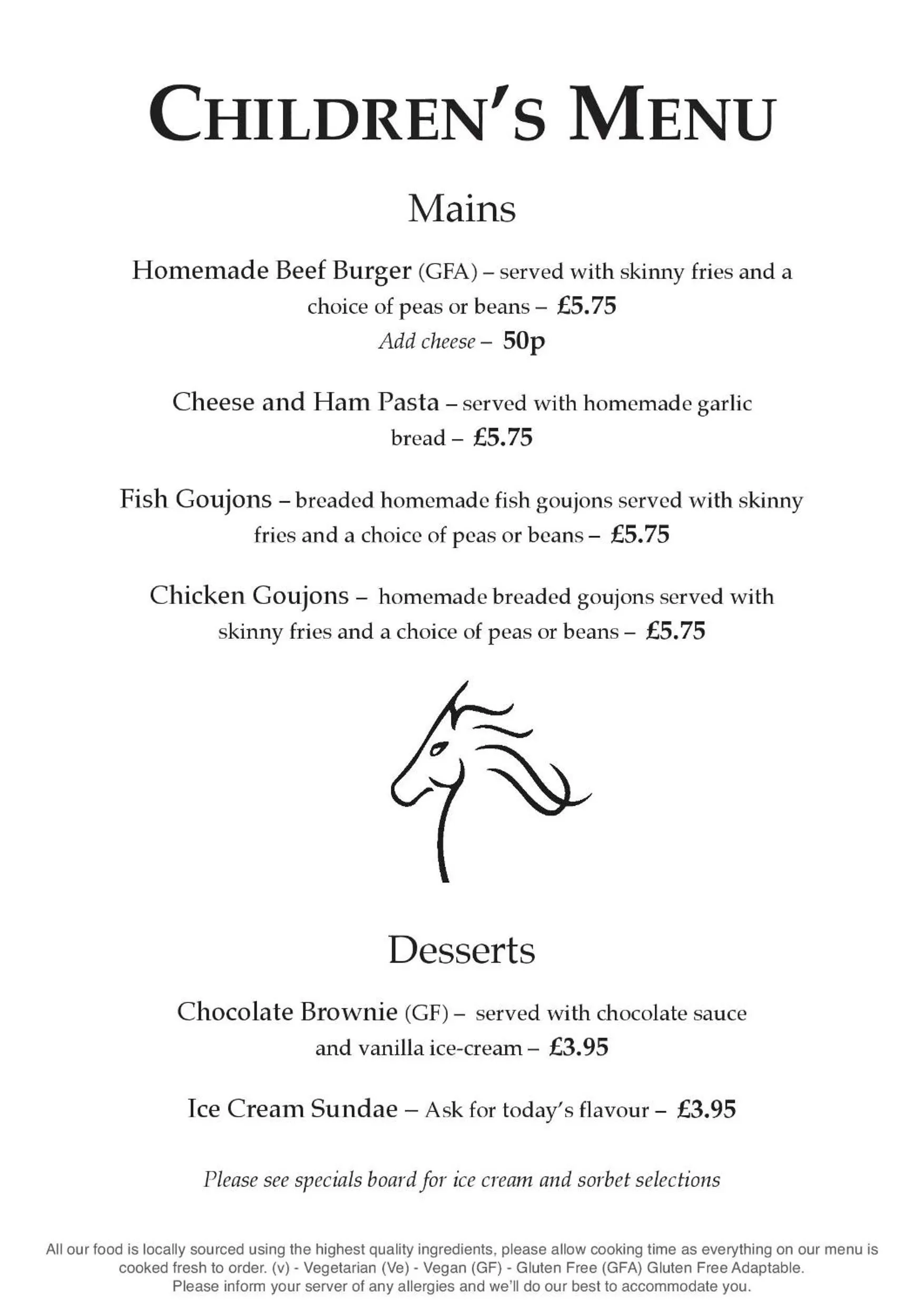 Dining area in The Nags Head