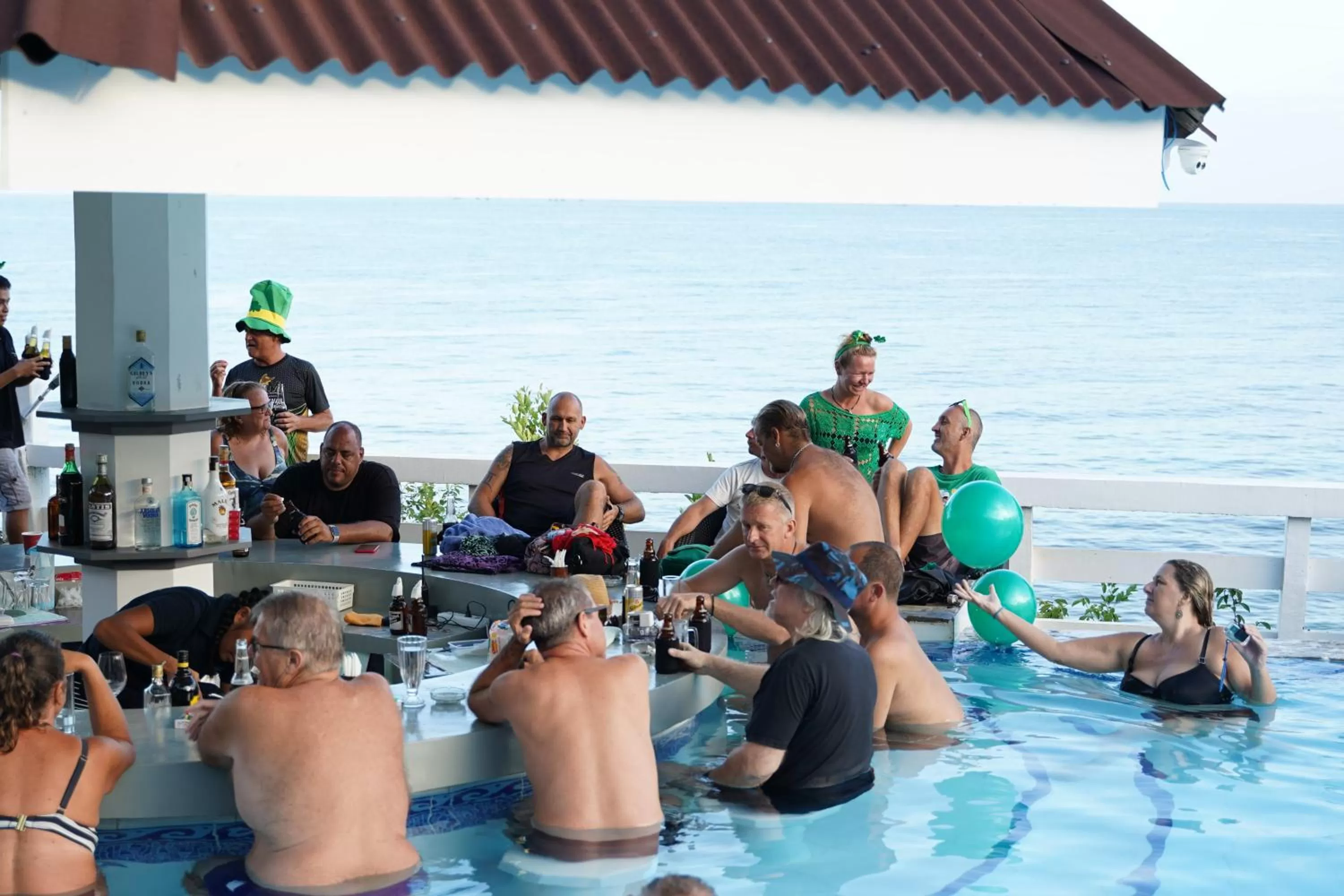 People in Cliffside Resort