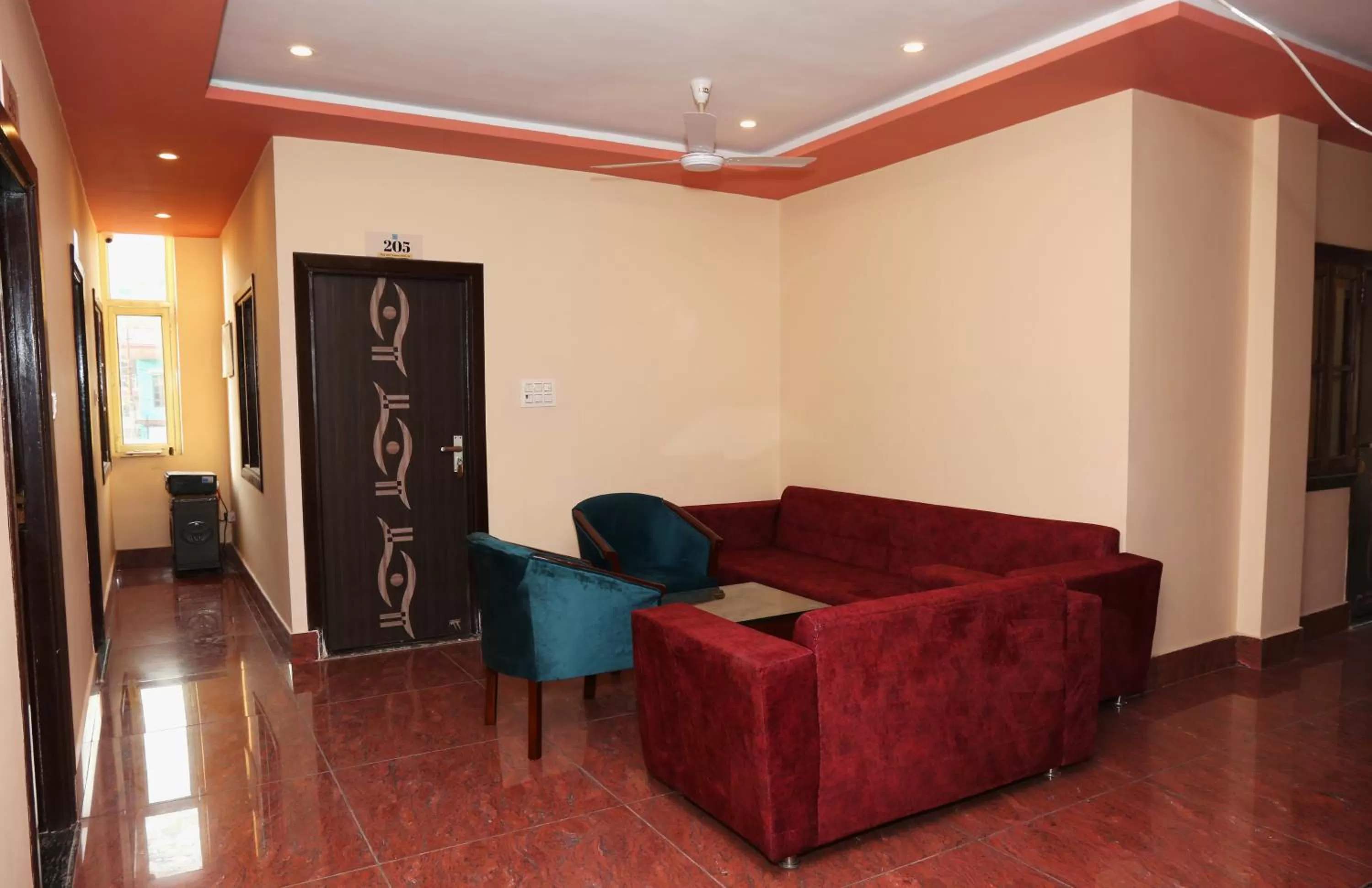 Seating area in Tapovan New Residency - 5 minutes walk to Laxman jhula