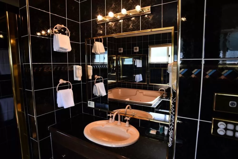 Bathroom in The Crossing Motel