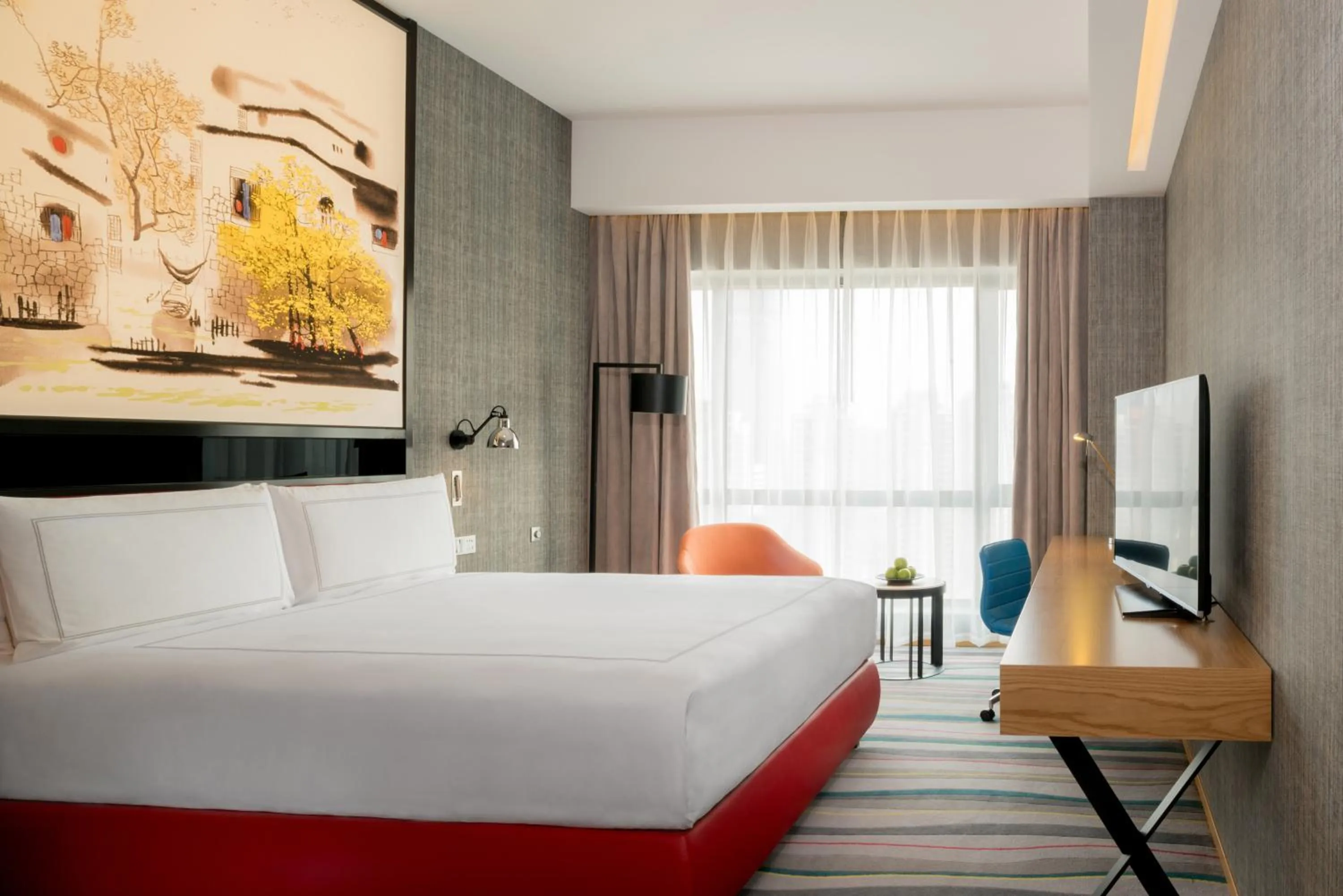 Photo of the whole room, Bed in Paradox Kunshan