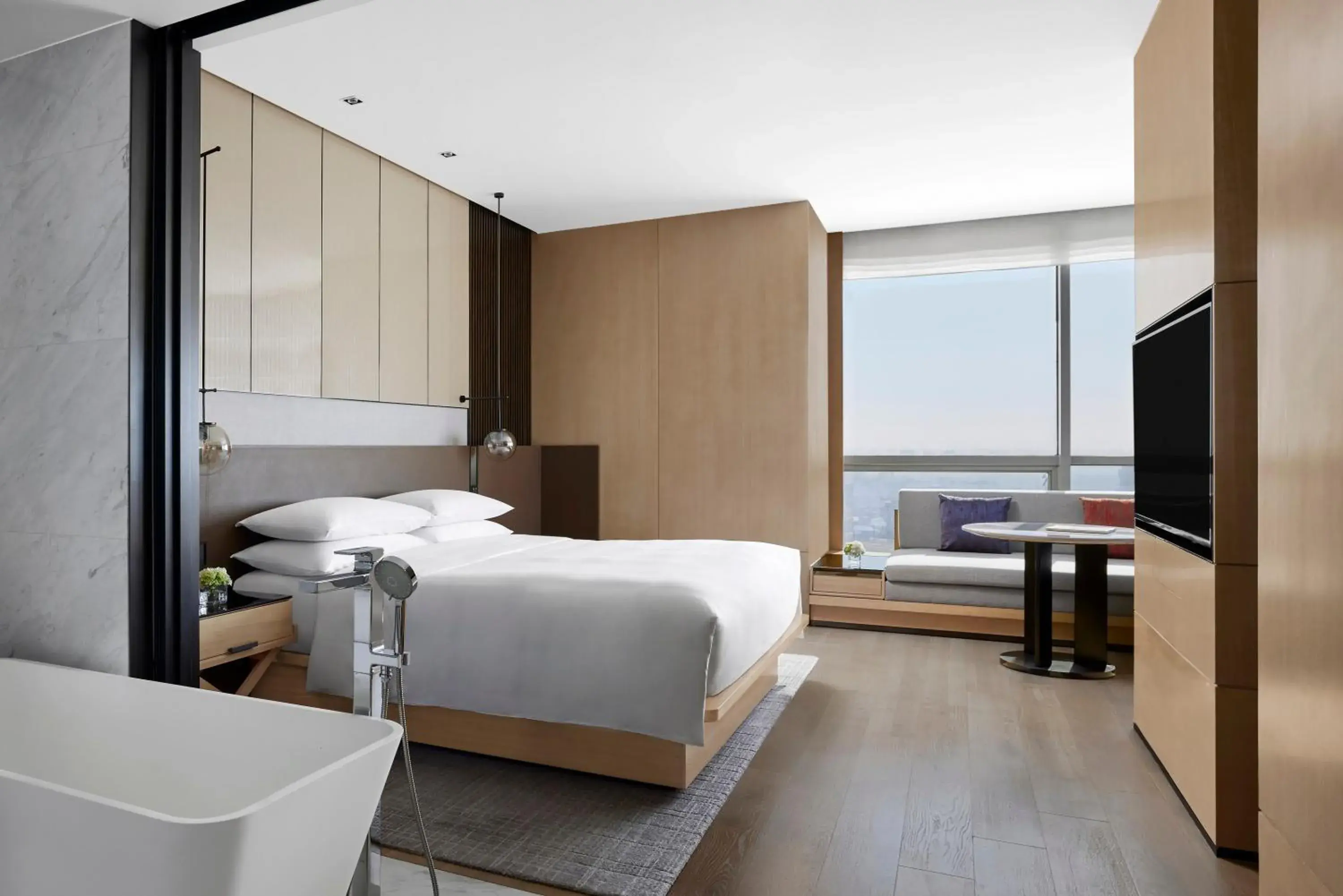 Premier King Room with 1 King, City view in Shenyang Marriott Hotel Premier King Room with 1 King, City view in Shenyang Marriott Hotel