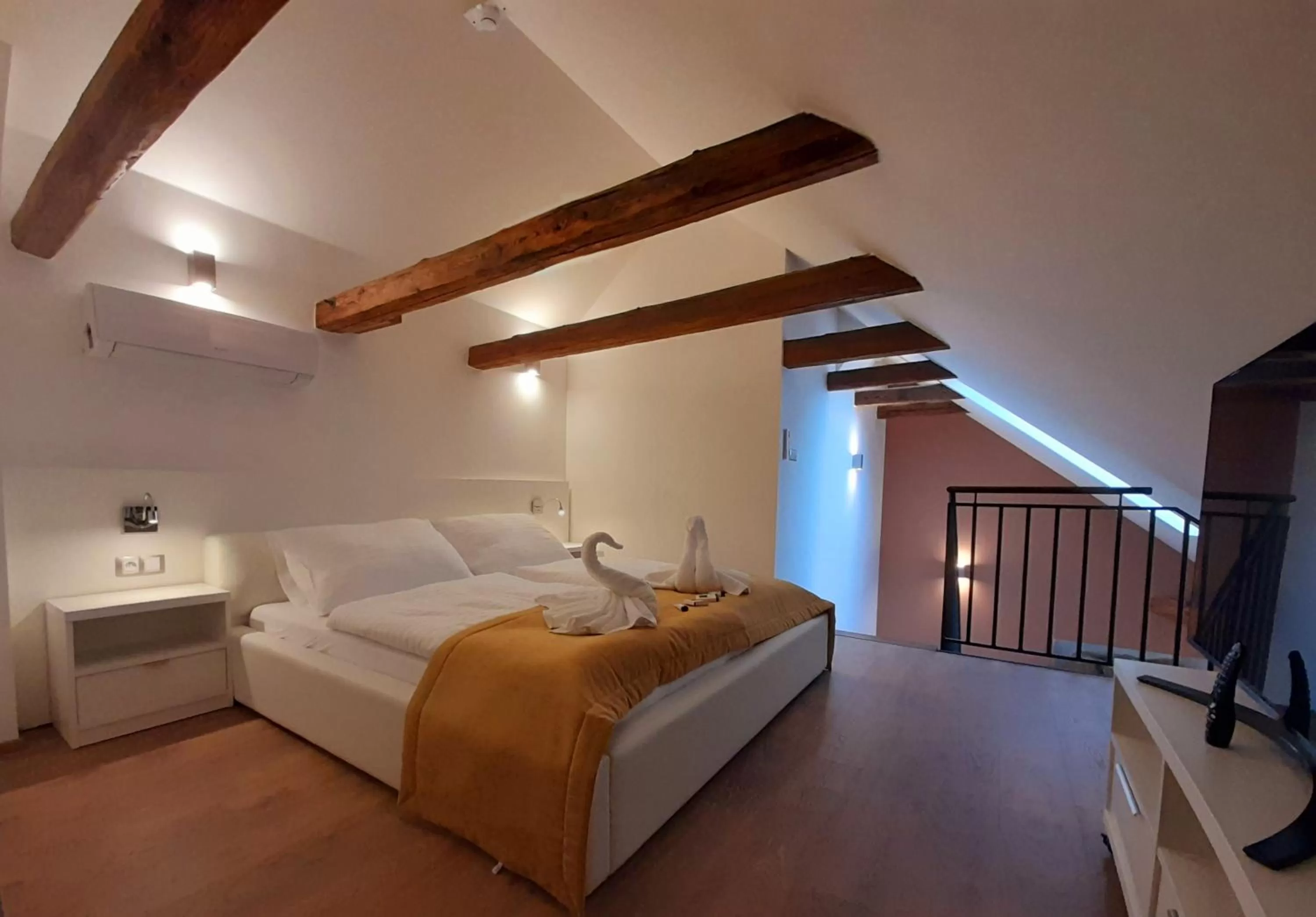 Bedroom, Bed in Residence Mariánská