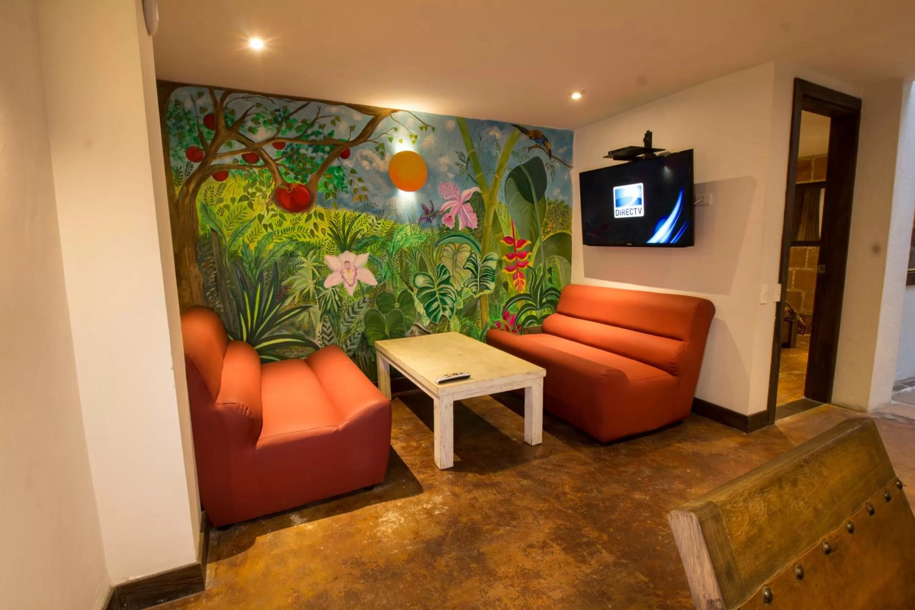 Living room, TV/Entertainment Center in Casa Del Reloj
