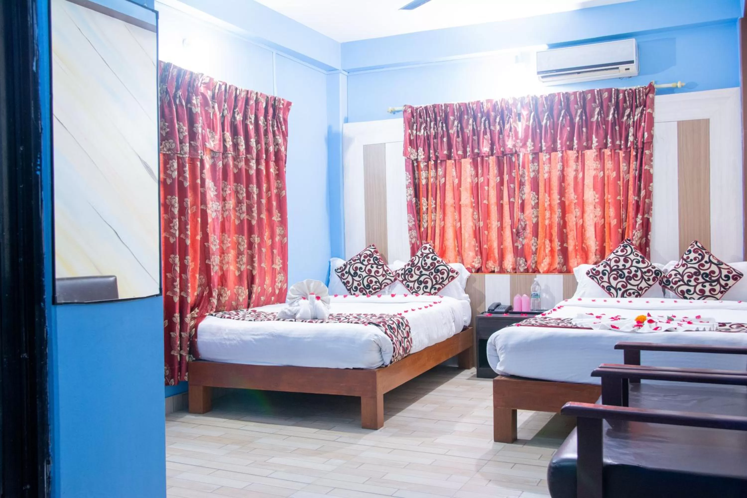 Bed in Hotel Middle Point Pvt Ltd