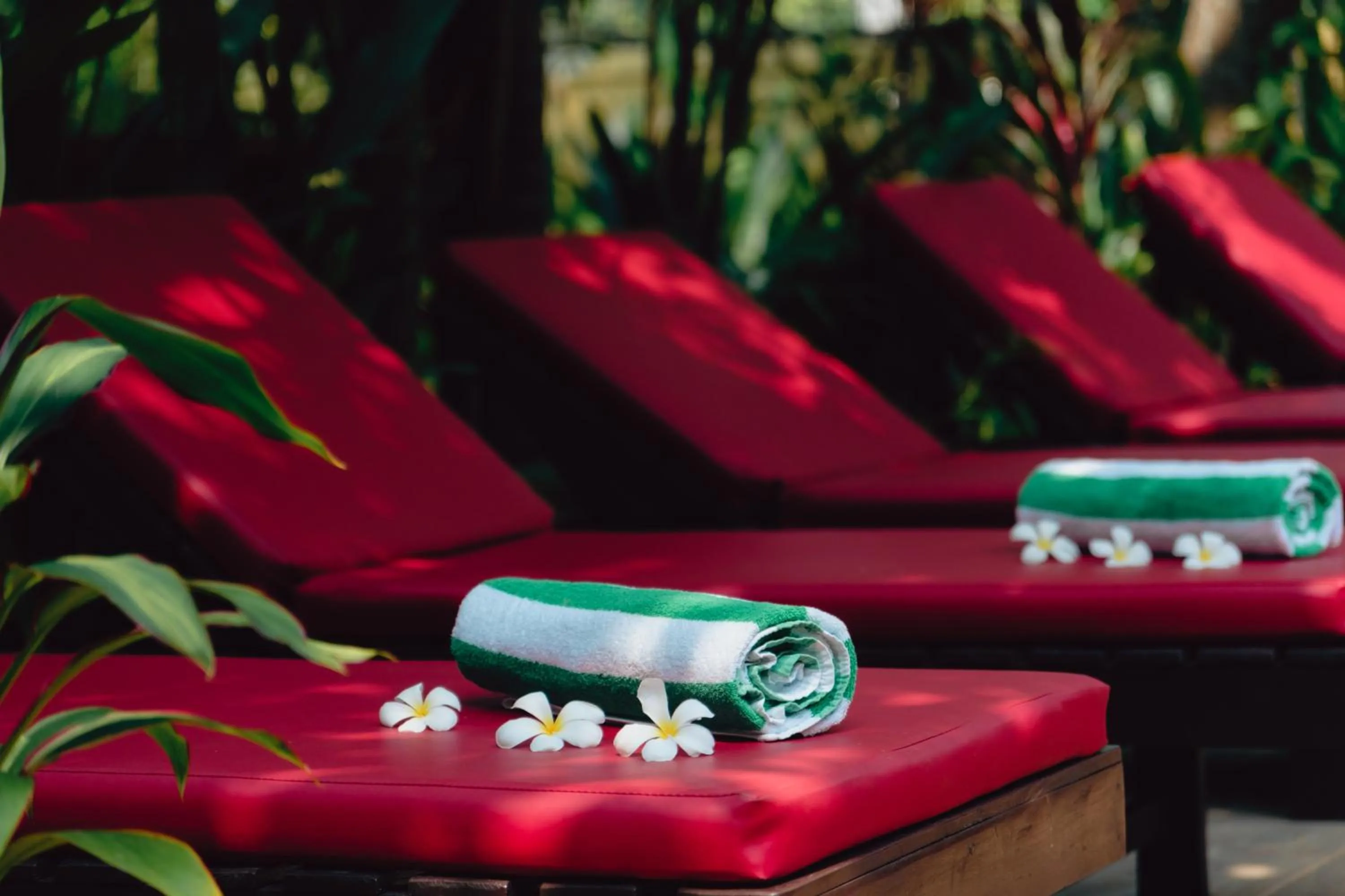 sunbed in Pandora Suite D'Angkor