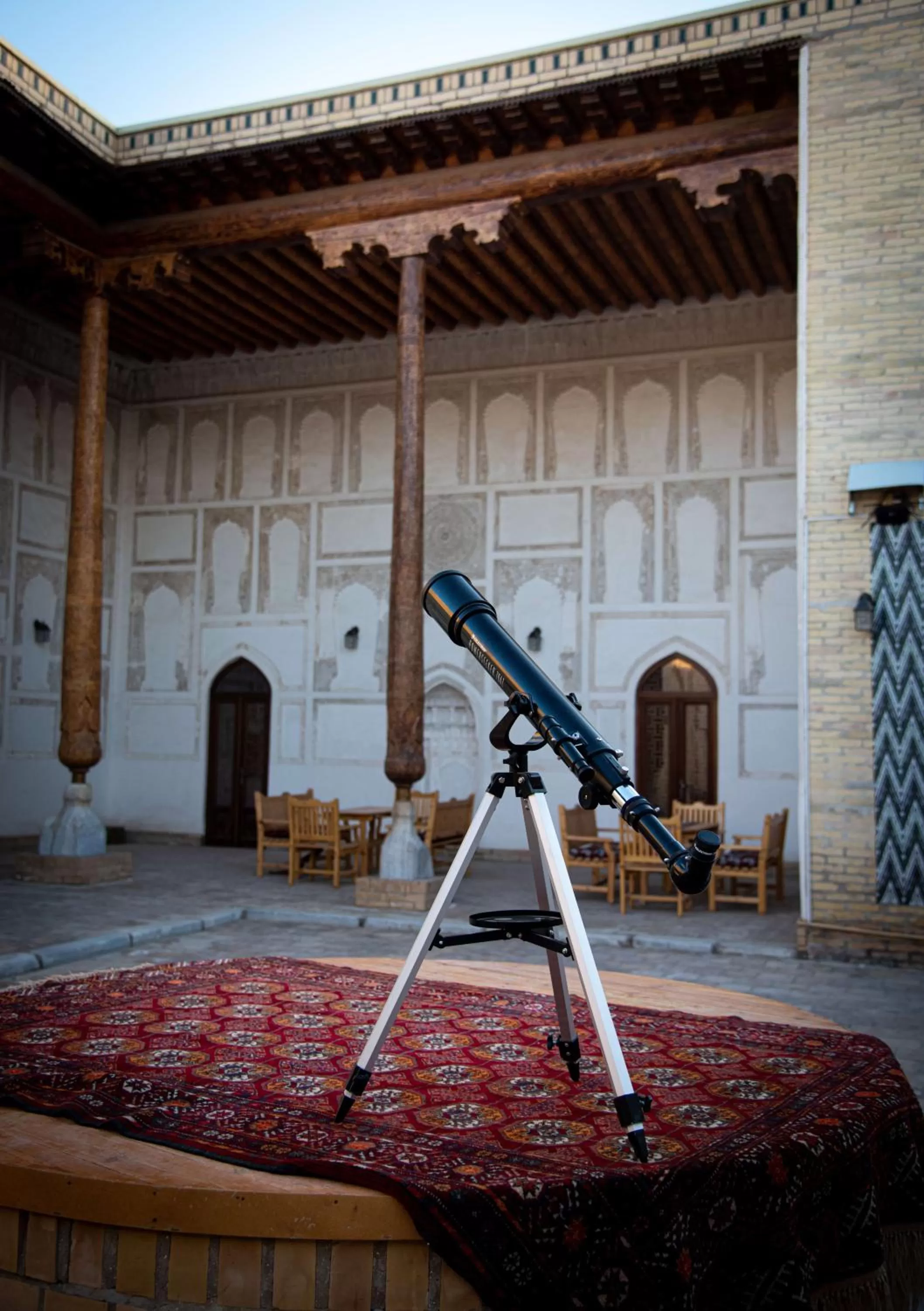 Inner courtyard view in New Star Boutique hotel - madrasah Muhammad Mahram 1903