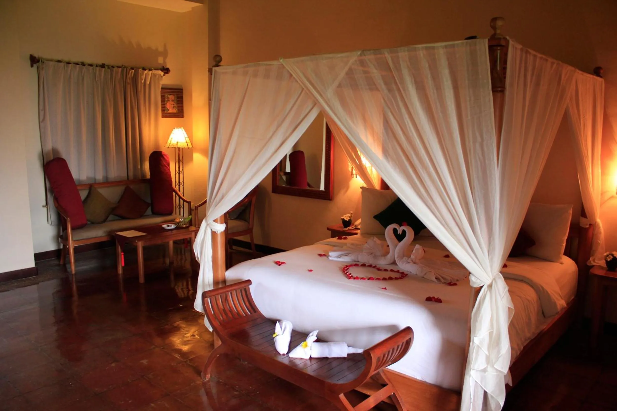 Bed in Junjungan Ubud Hotel and Spa