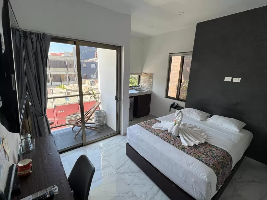 Bed in Hotel Ko'ox Wenne