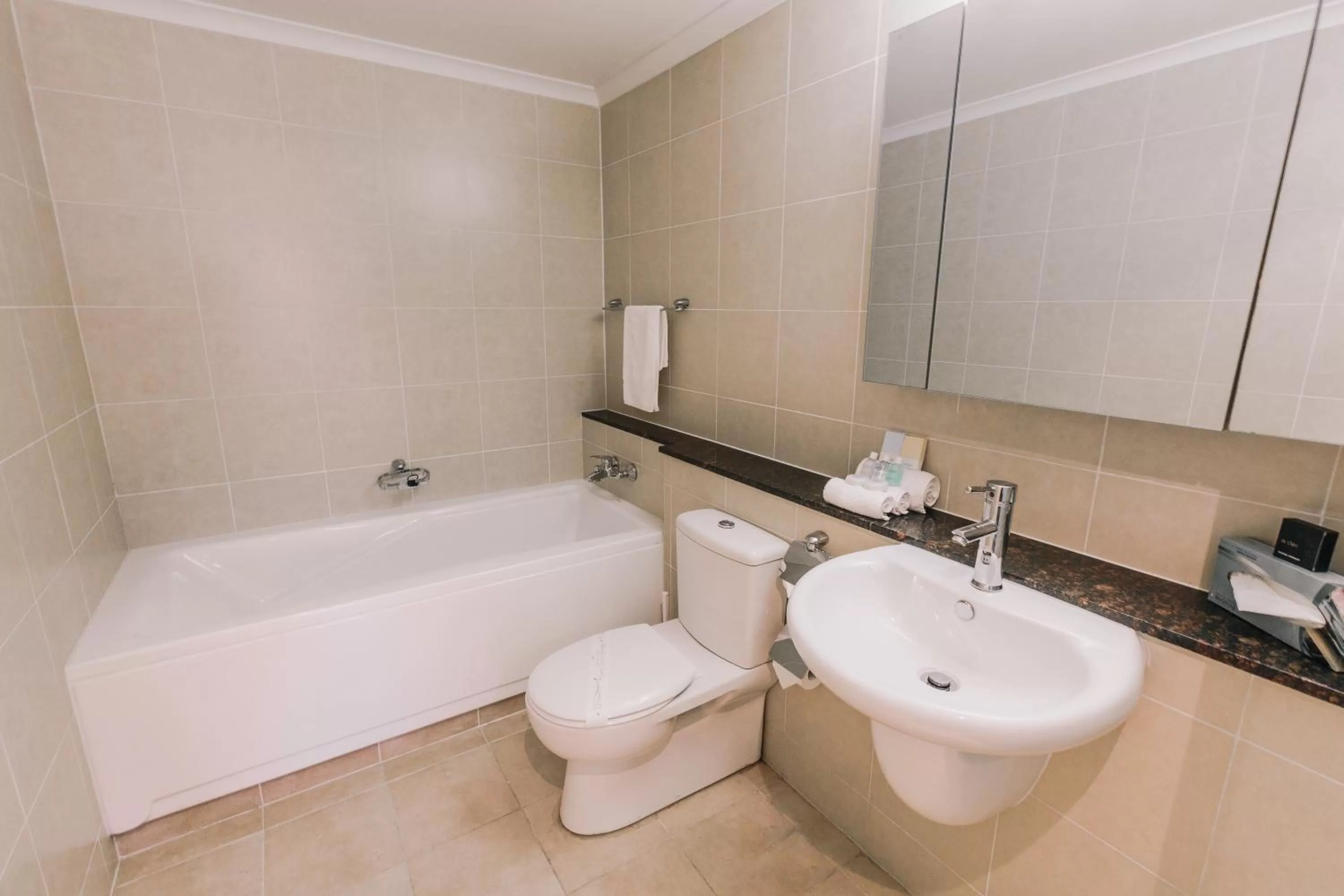Bathroom in Newcastle Central Plaza Apartment Hotel Official