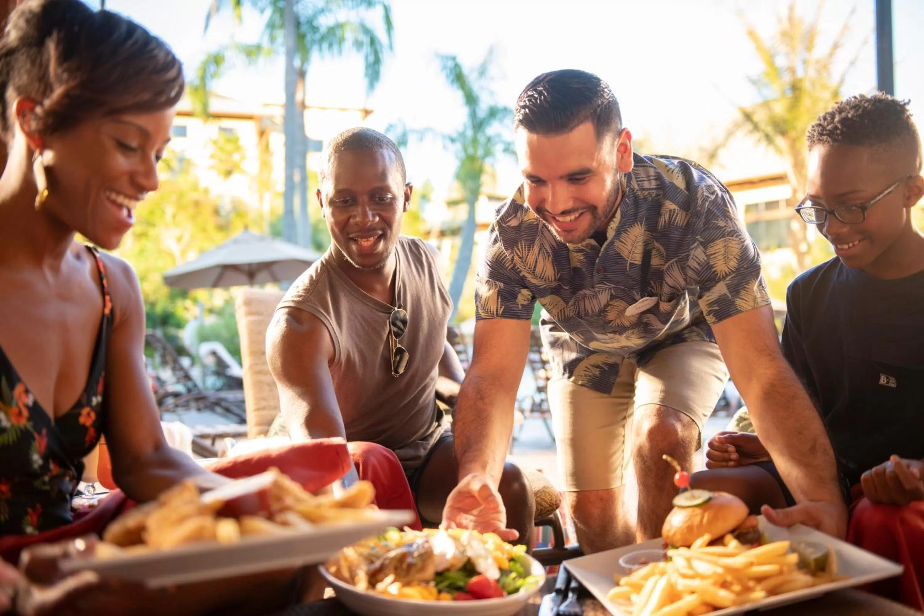 People in Universal's Loews Royal Pacific Resort
