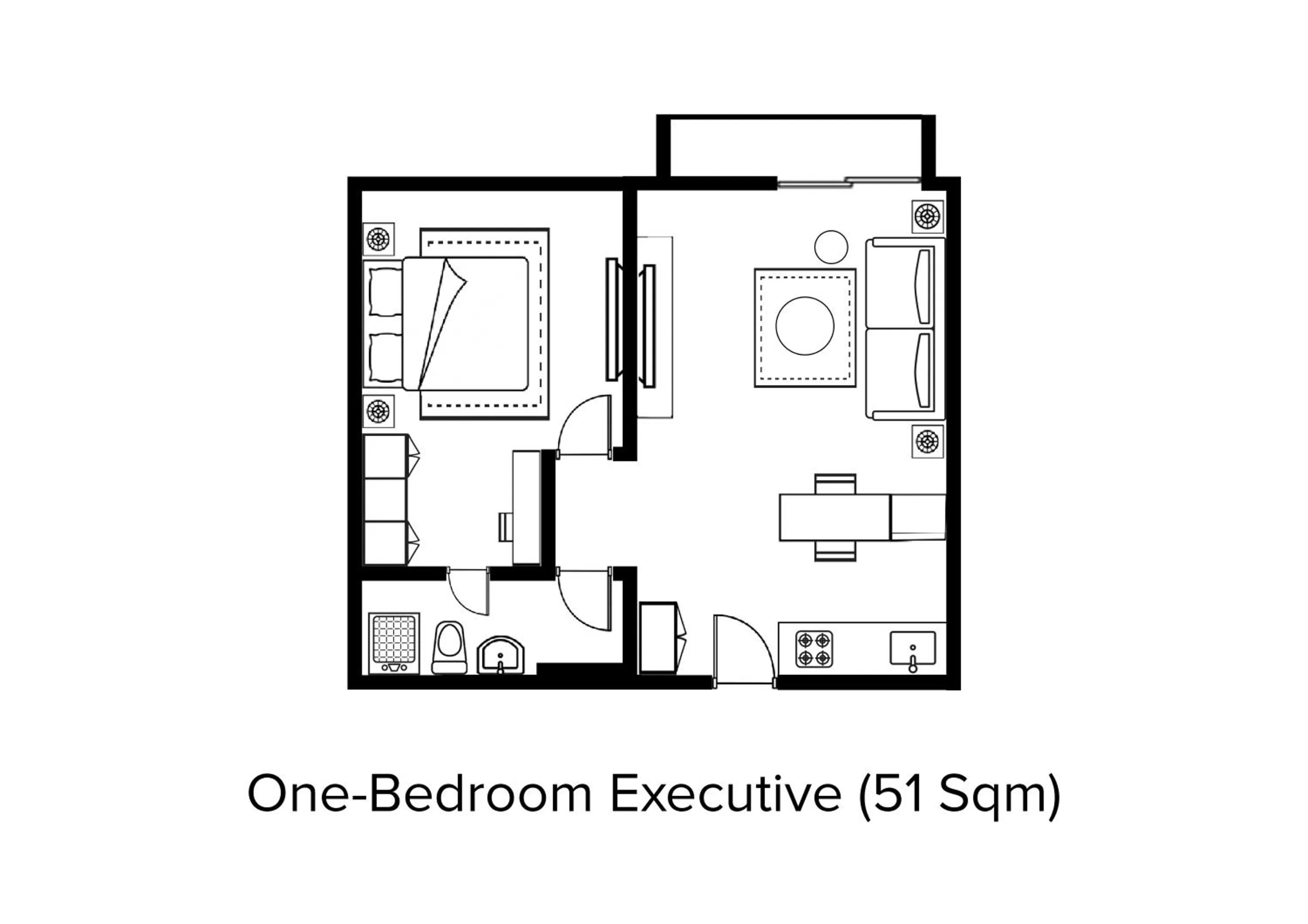 Floor plan in Citadines Sudirman Jakarta