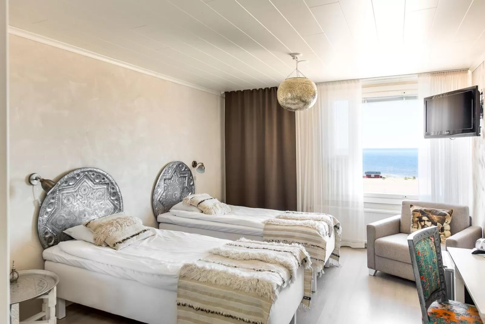 Bed in Hotel Rantakalla