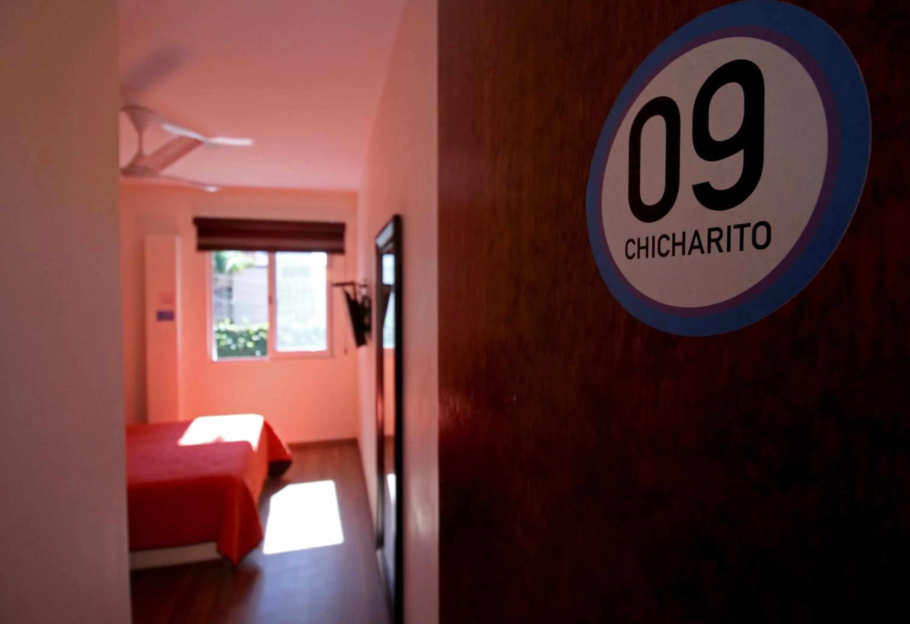 Decorative detail, Bed in Hostel Hospedarte Chapultepec