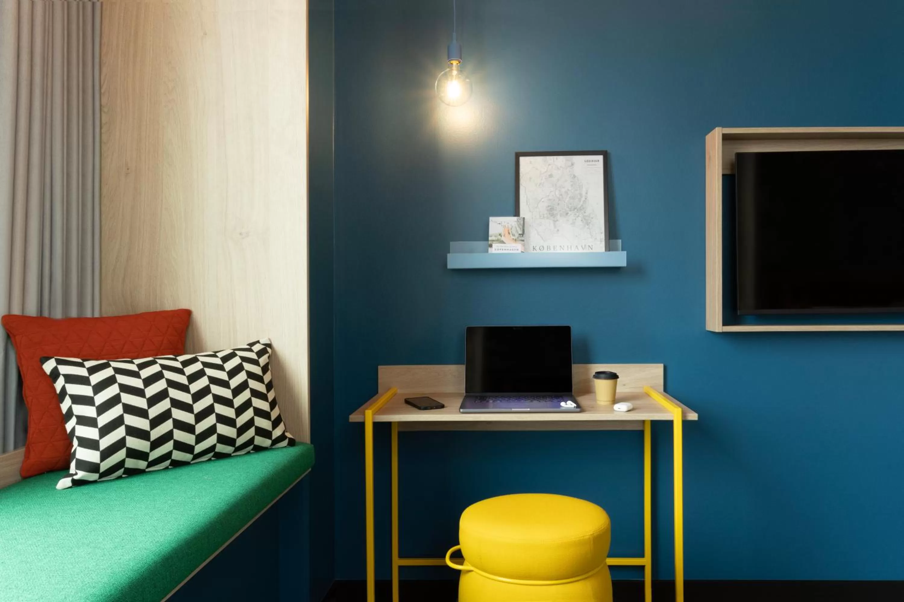 Bedroom in ibis Styles Copenhagen Orestad