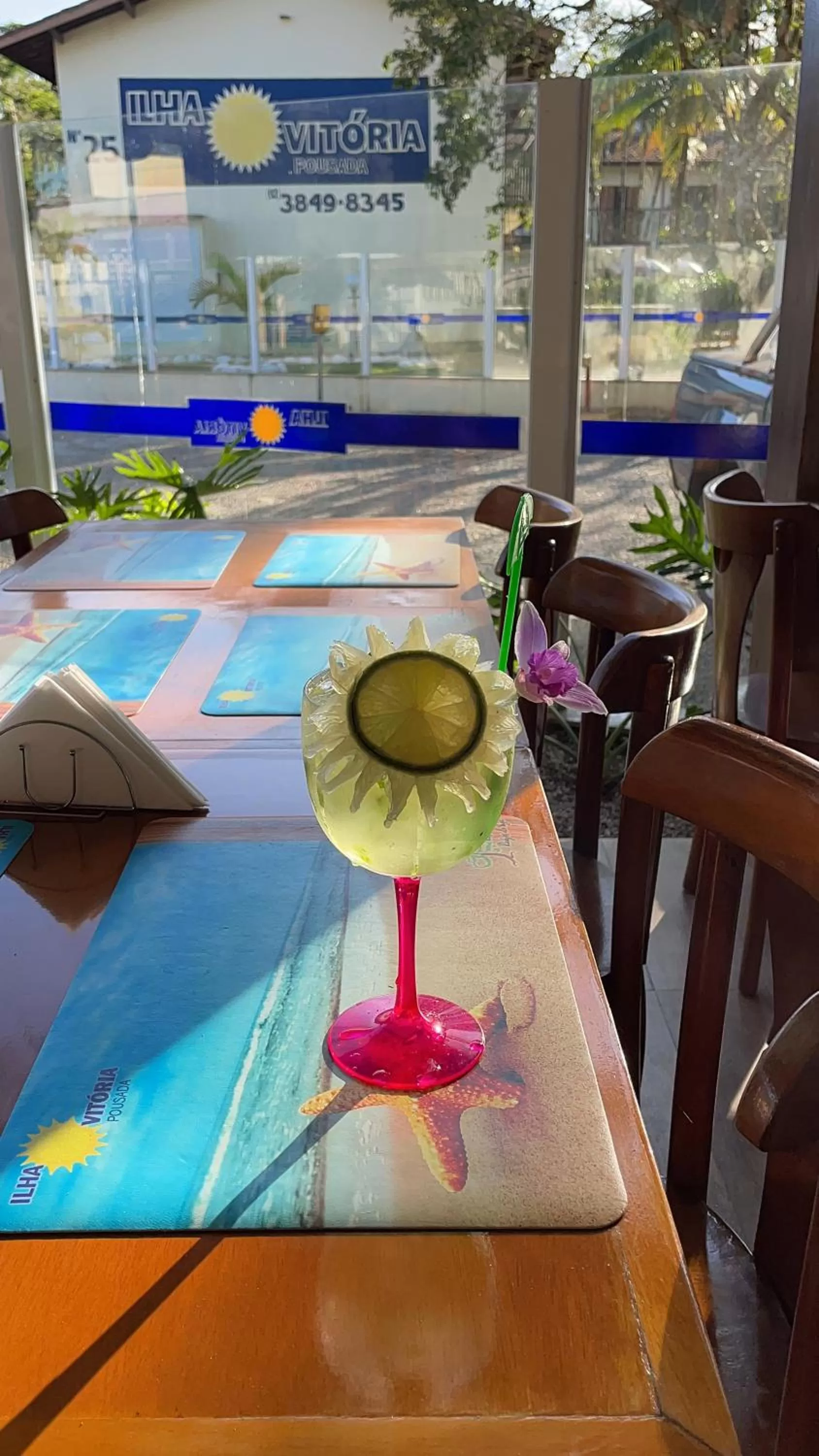 Dining area, Pool View in Pousada Ilha Vitoria
