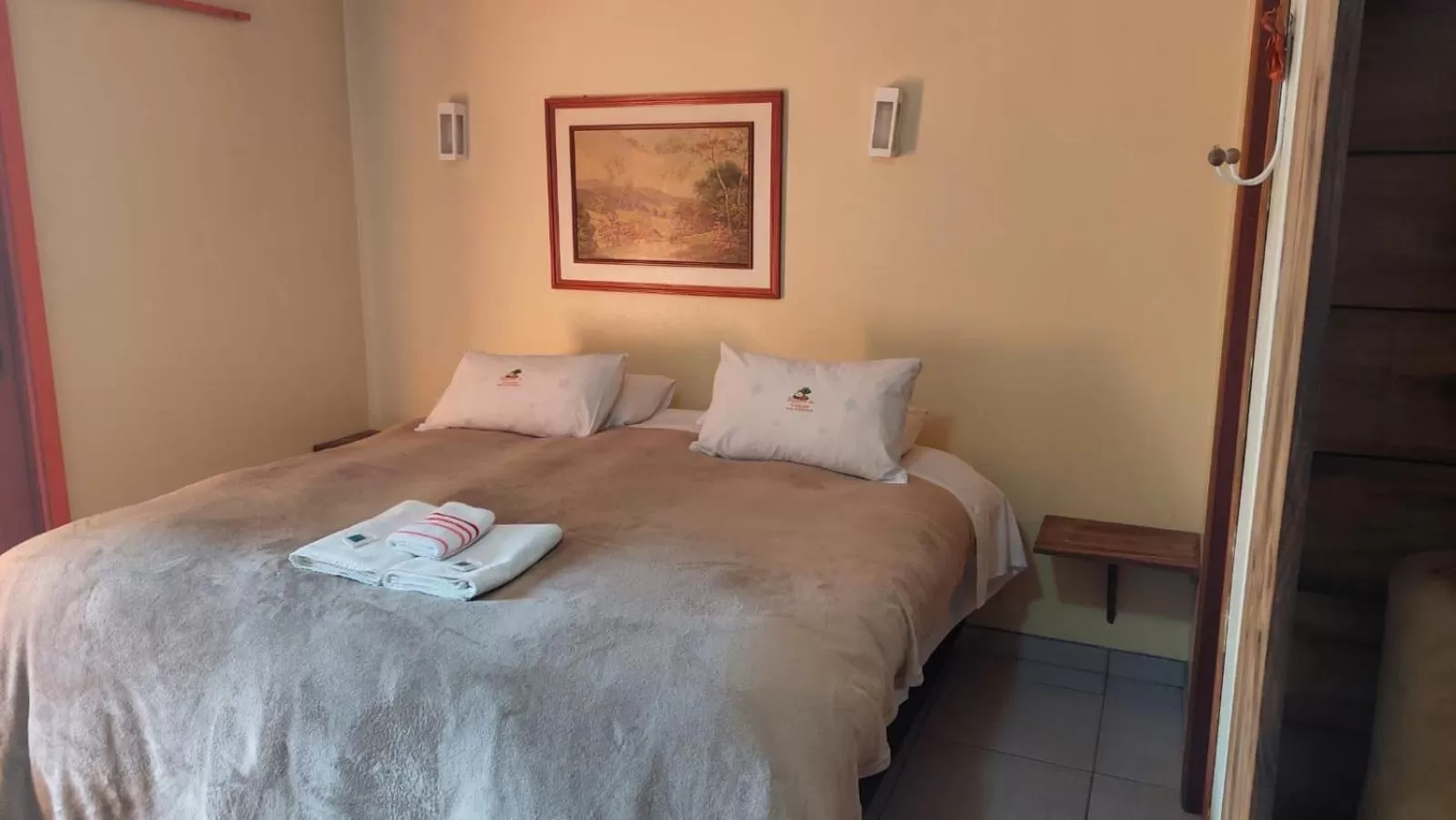 Bed in Pousada da Chacara