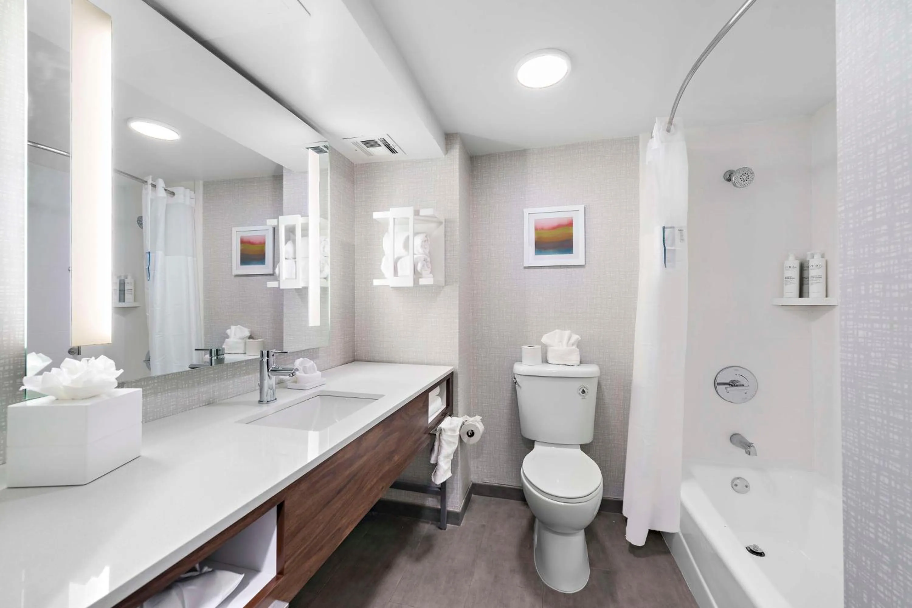 Bathroom in Hampton Inn Los Angeles Airport