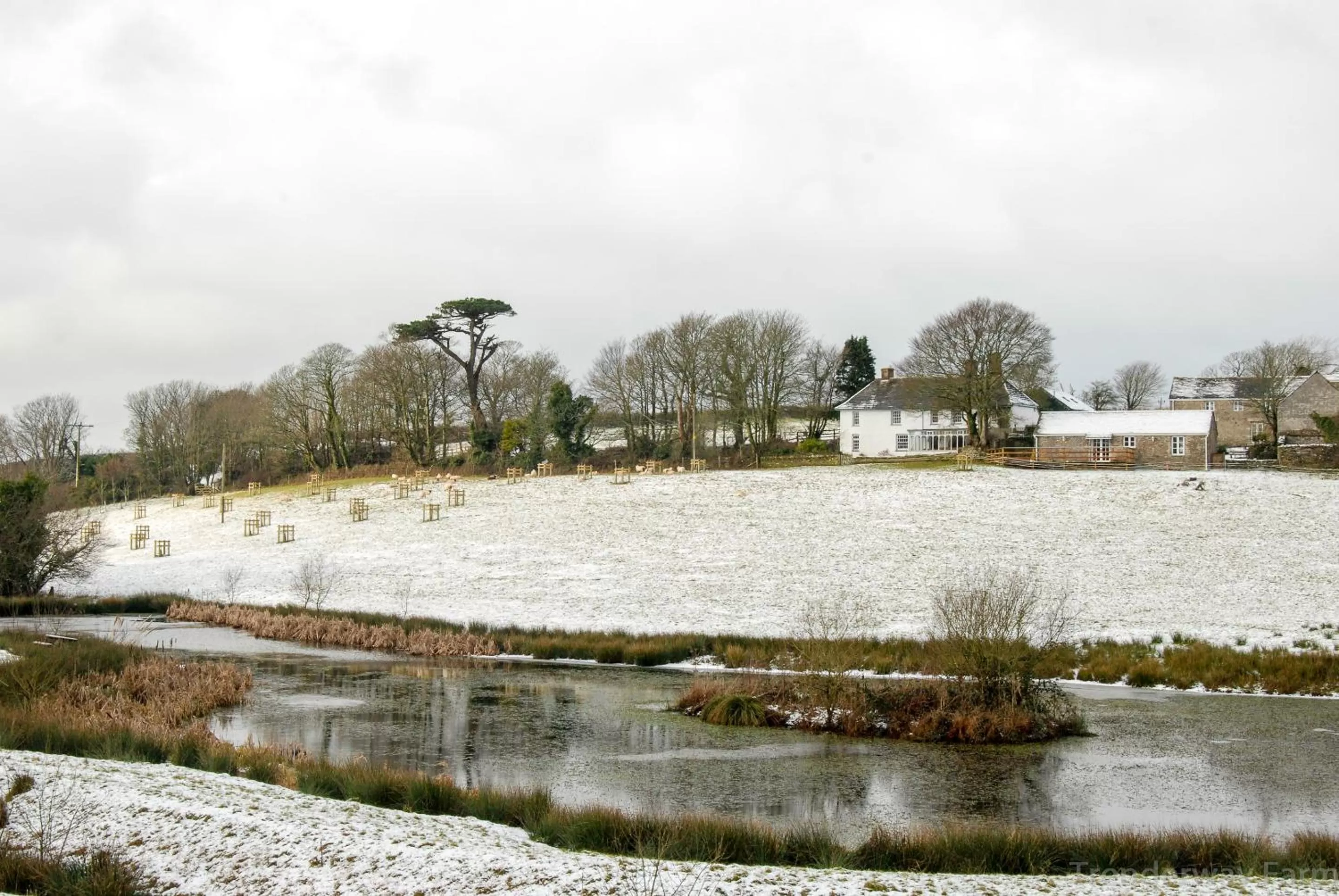 Property building, Winter in Trenderway Farm