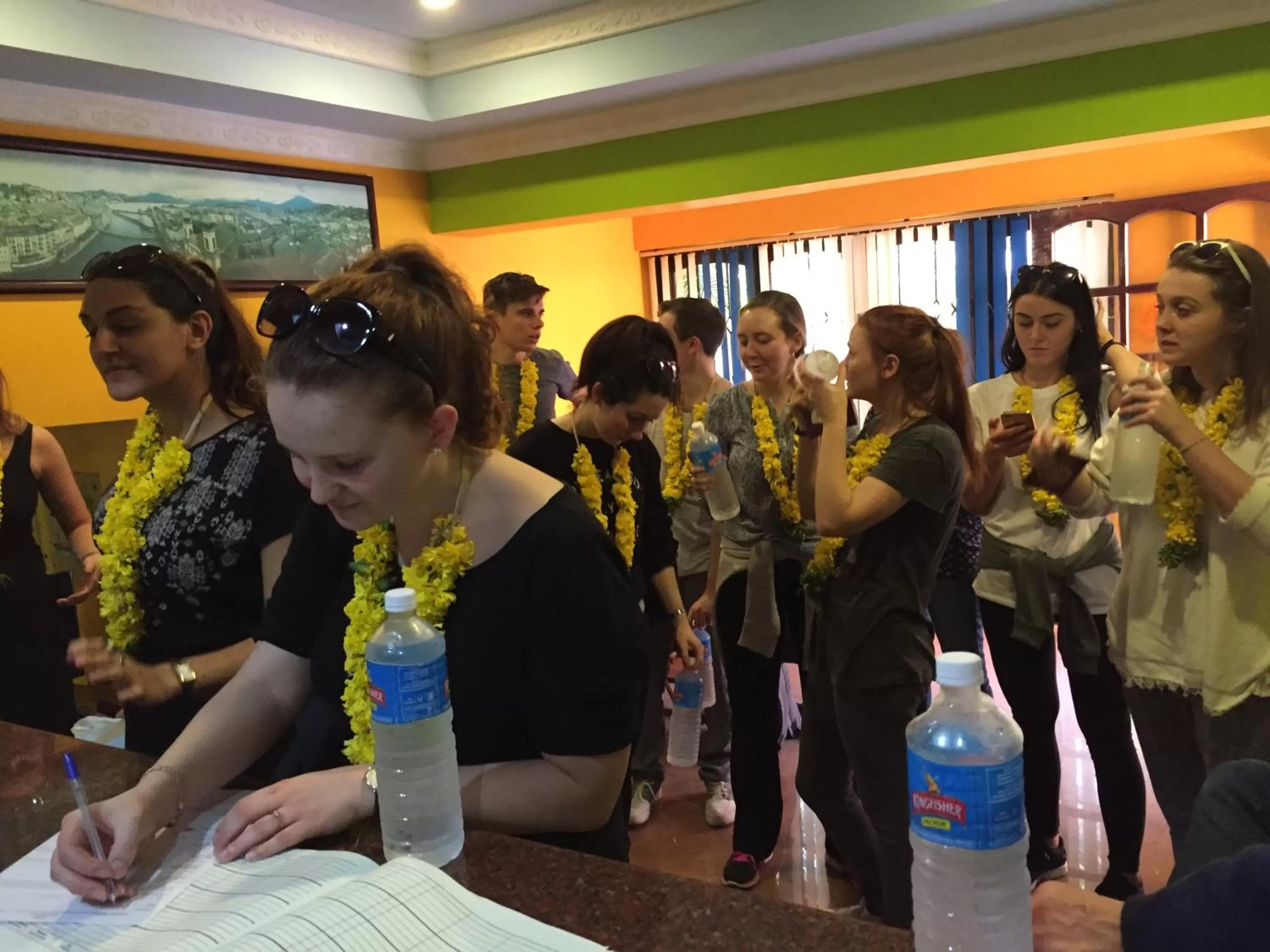 group of guests in Hotel Thushara