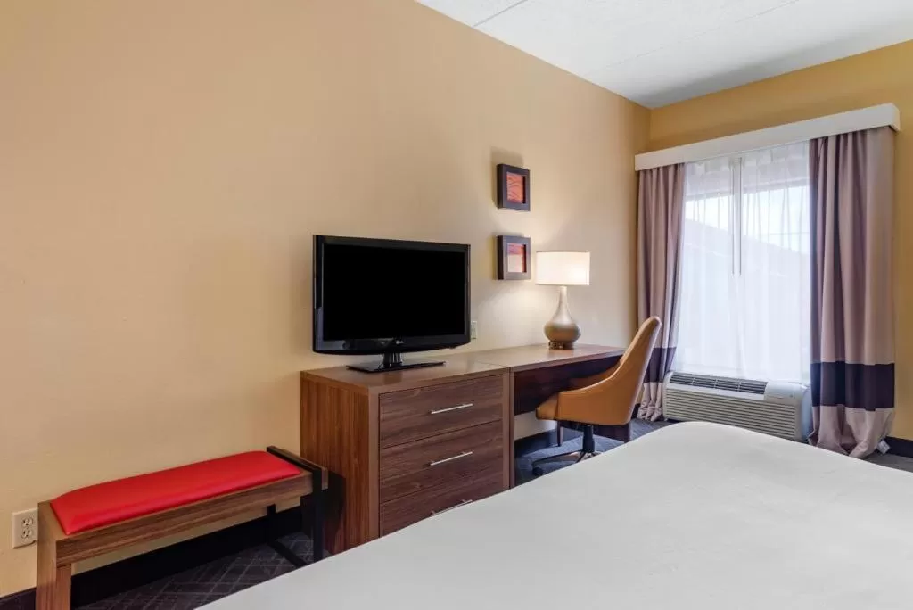 TV and multimedia, Bed in Comfort Inn & Suites at Stone Mountain