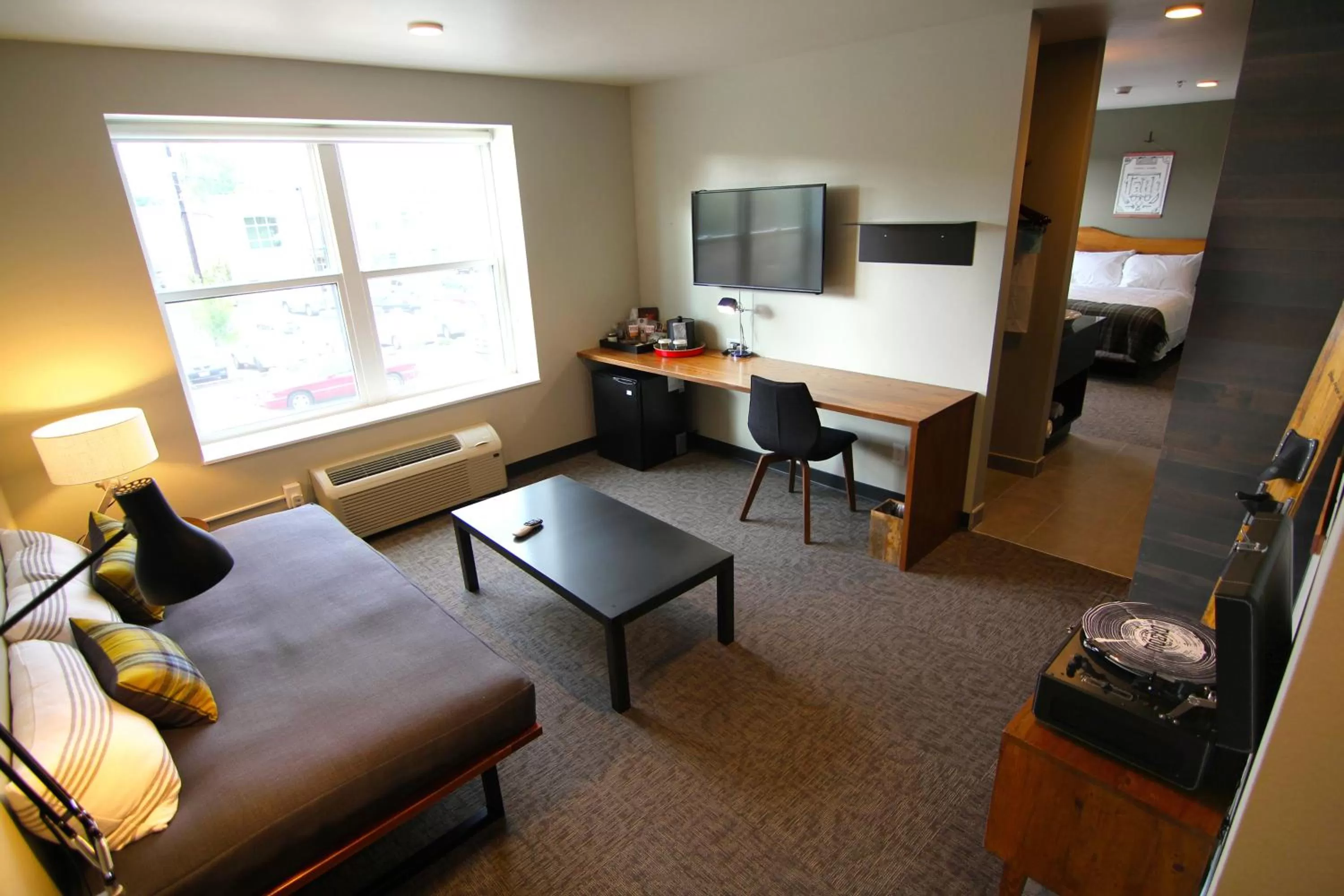 Bed in The Oxbow Hotel