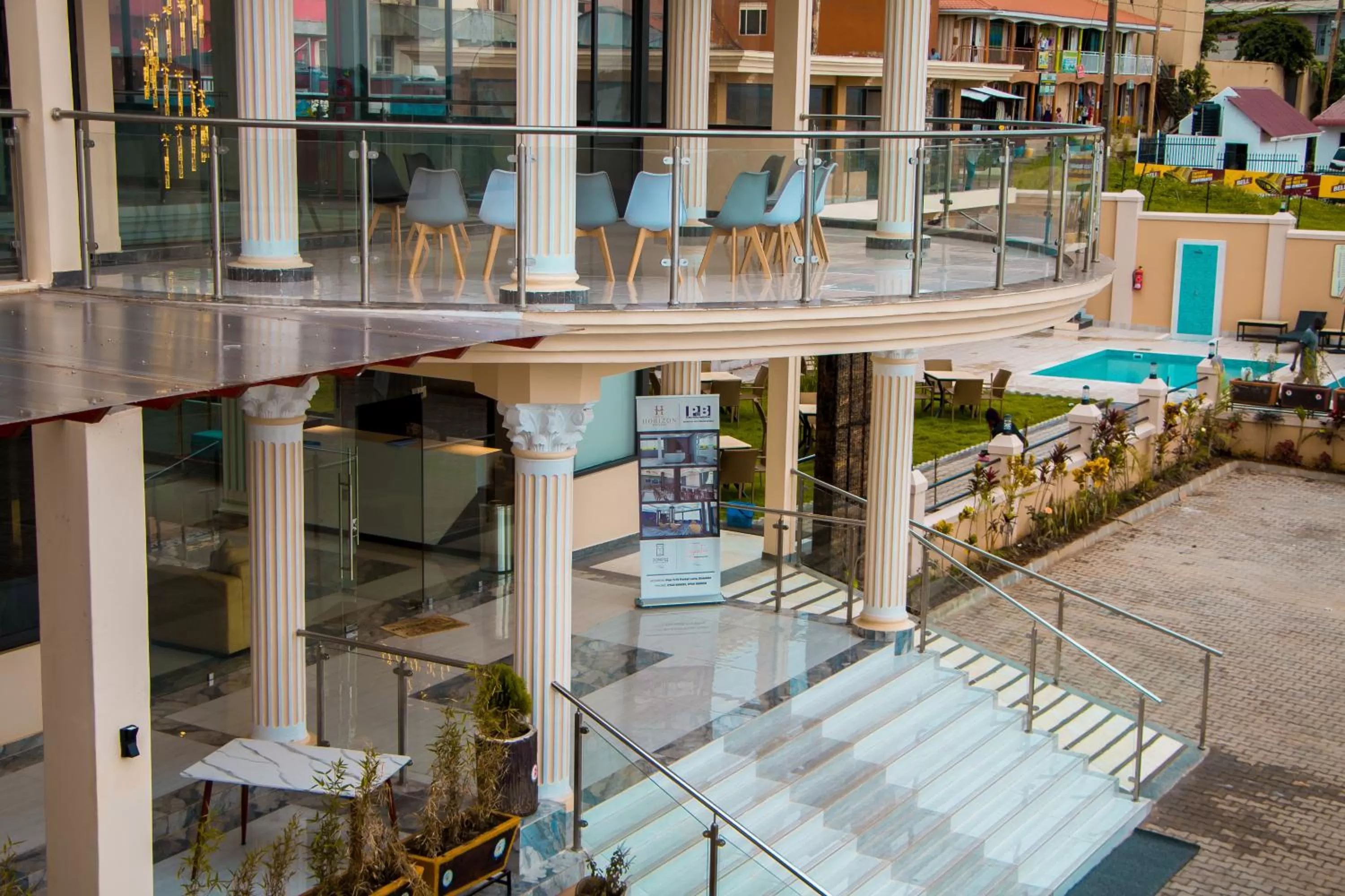 Patio in Hotel Horizon Entebbe