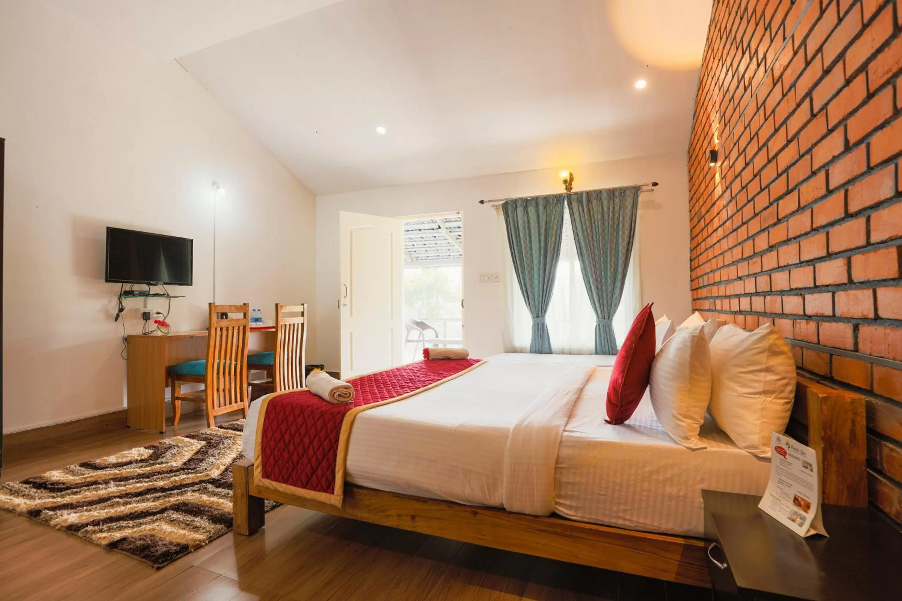 Bed in The Spectrum Resort, Chikmagalur