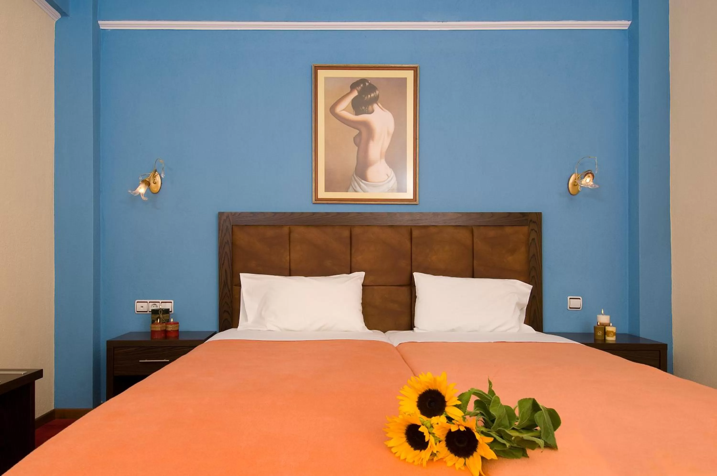 Decorative detail, Bed in Achillion Palace