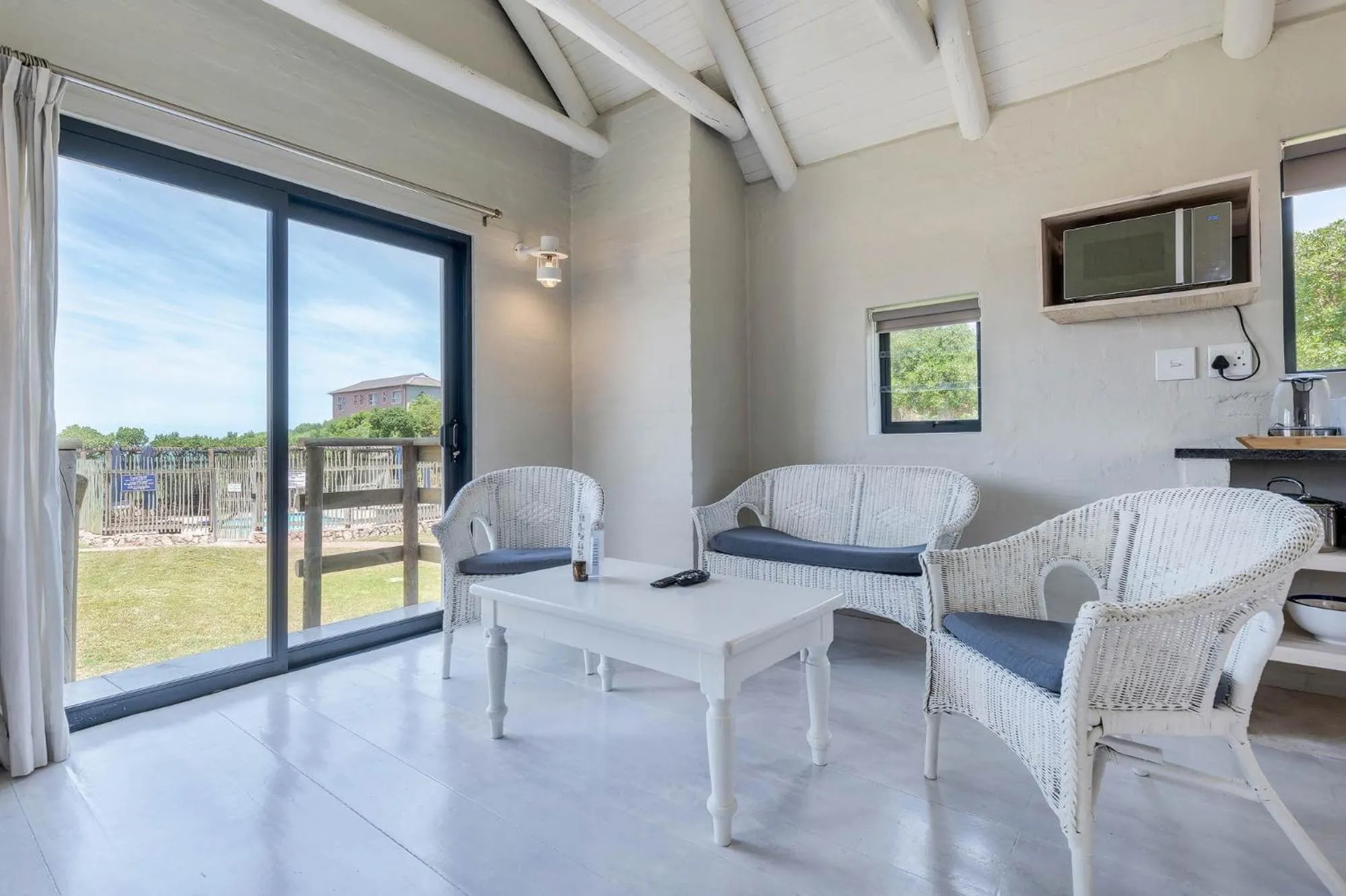 Seating area in Blue Bay Lodge