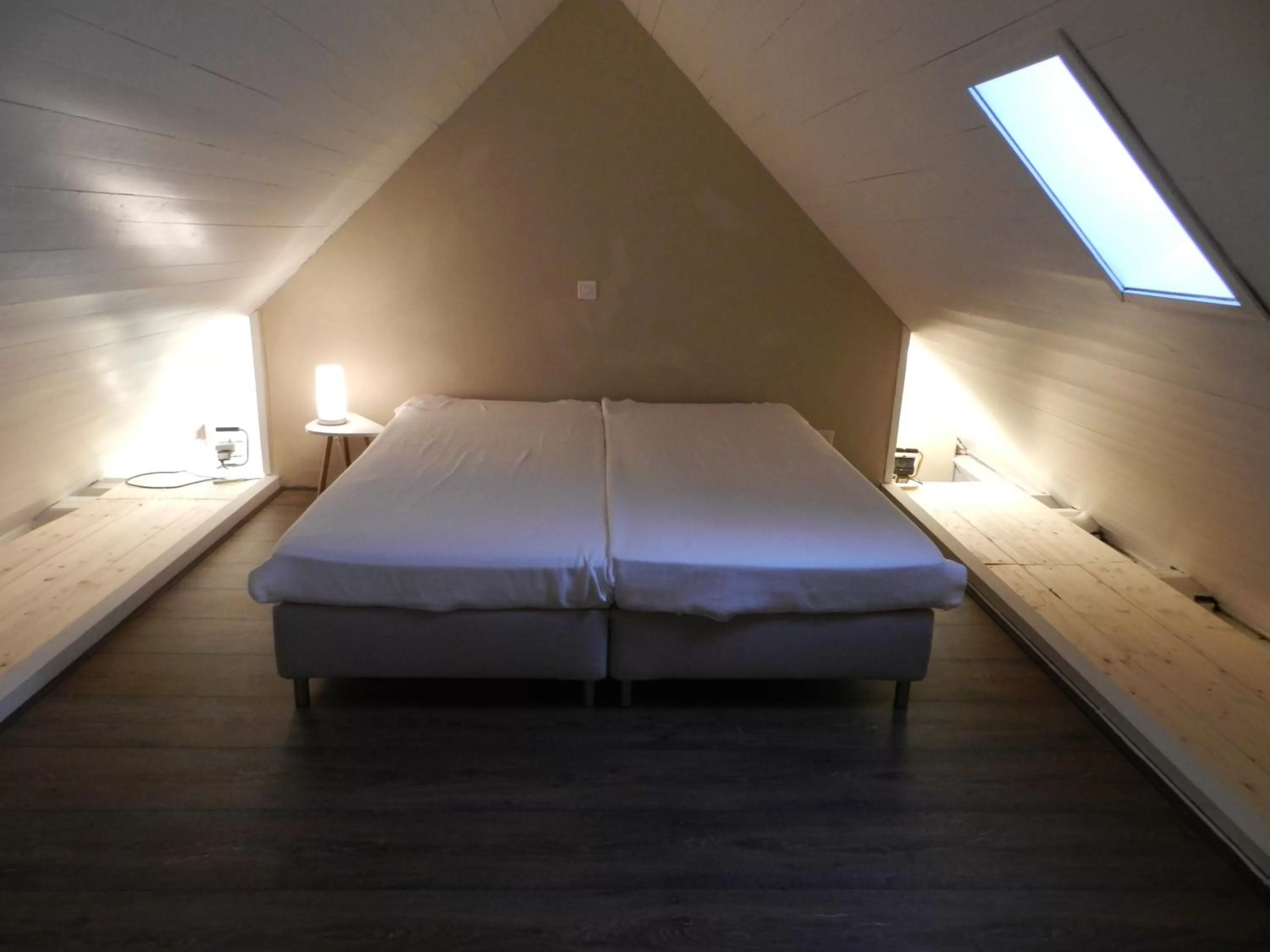 Bed in Blue Wall BnB