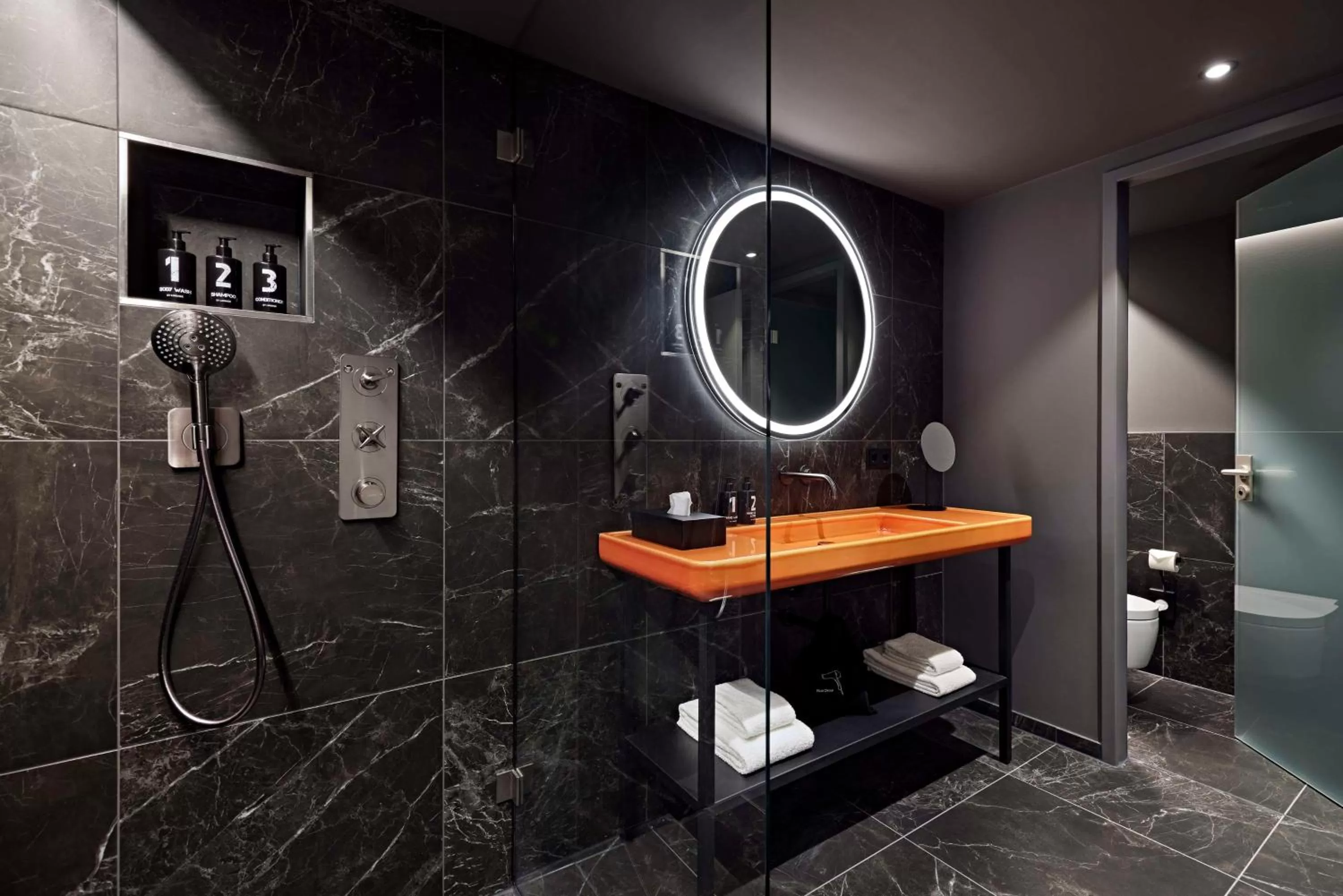Bathroom in Lindner Hotel Dusseldorf Seestern, part of JdV by Hyatt