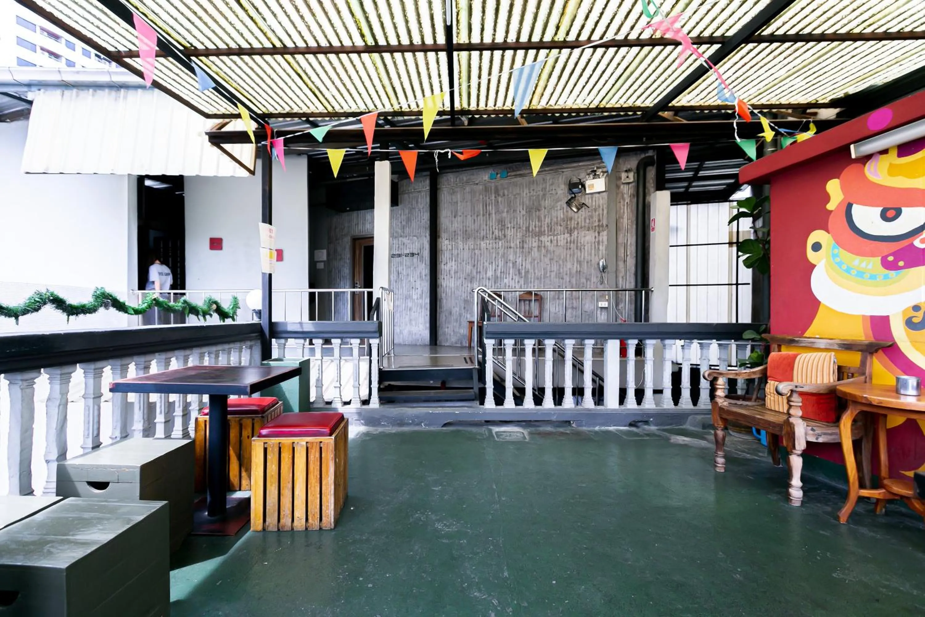 Seating area in Loftel 22 Hostel