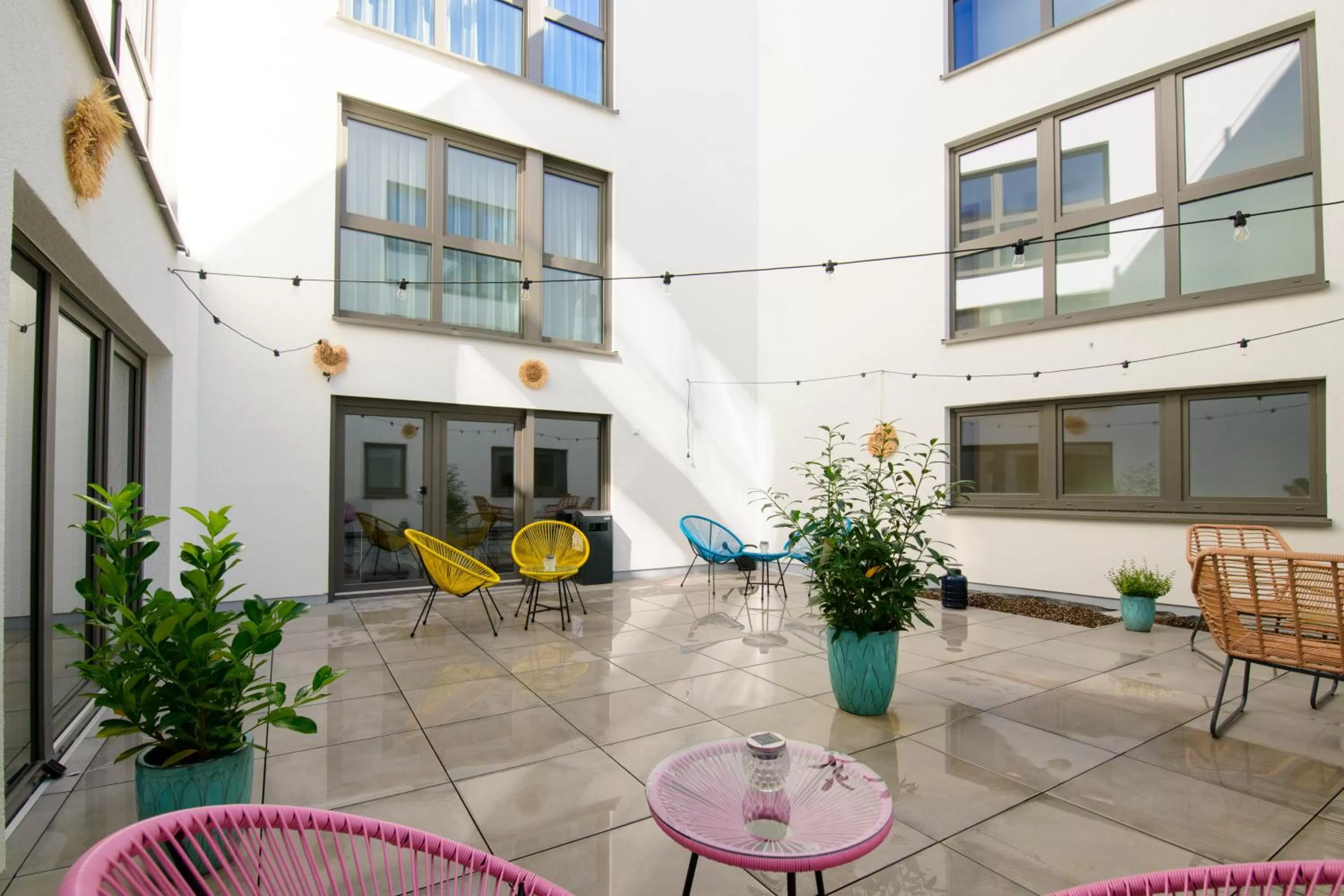 Balcony/Terrace in Smart & Stay Aparthotel Saarbrücken Süd - Self-Check-In - Free Parking