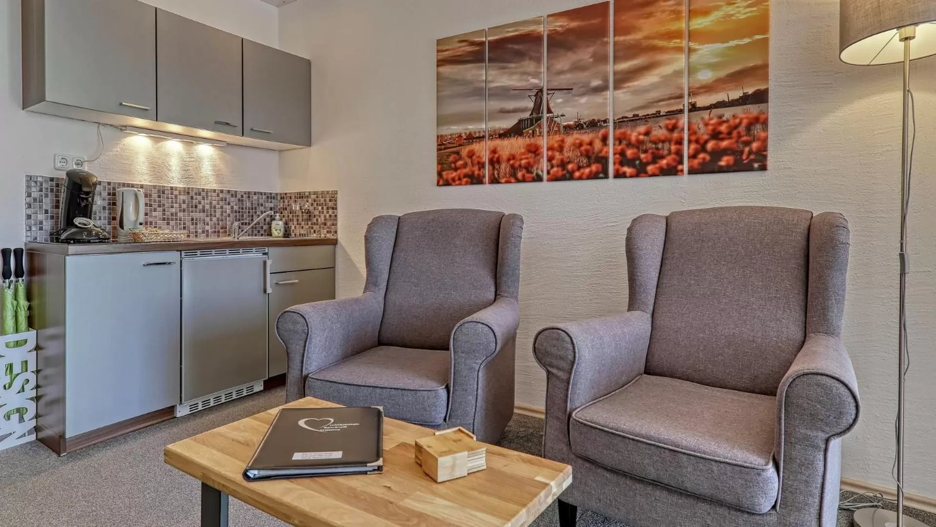 Kitchen or kitchenette in Suit' & Frühstück Zum Latschen - Adults Only