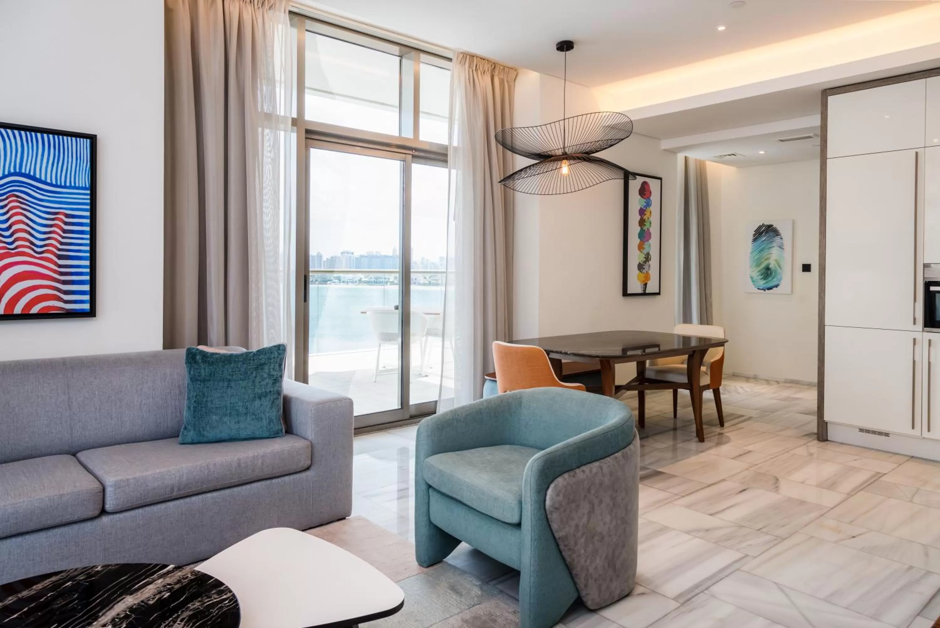 Living room in Th8 Palm Dubai Beach Resort Vignette Collection, an IHG hotel