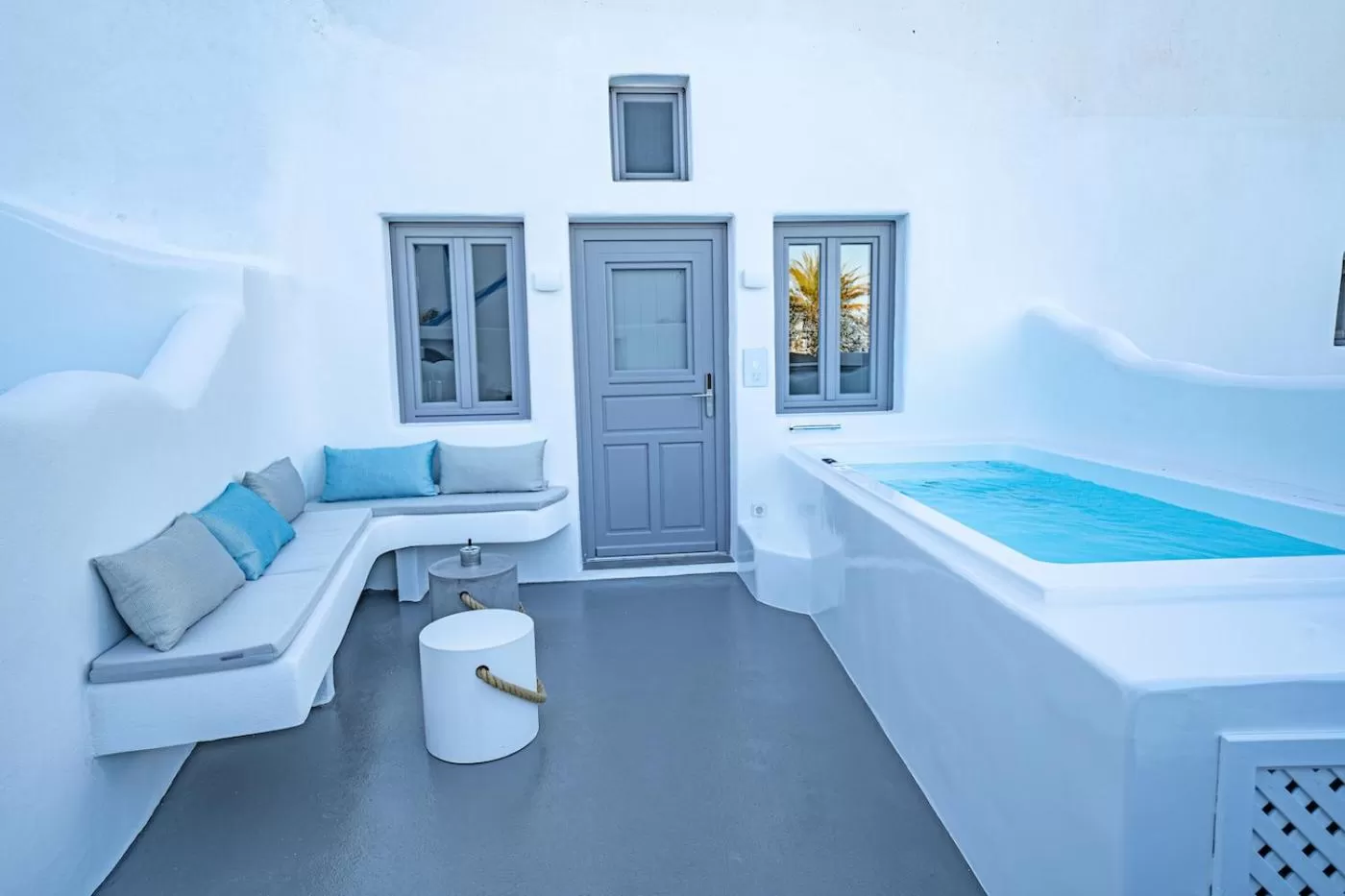 Patio in Eternity Suites Santorini