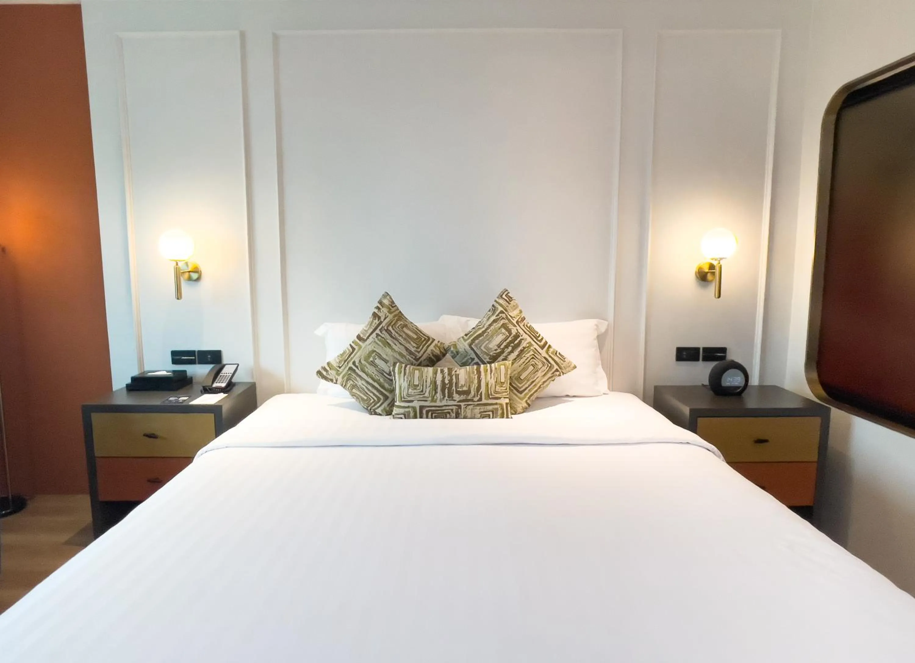 Bed in A-ONE Bangkok Hotel