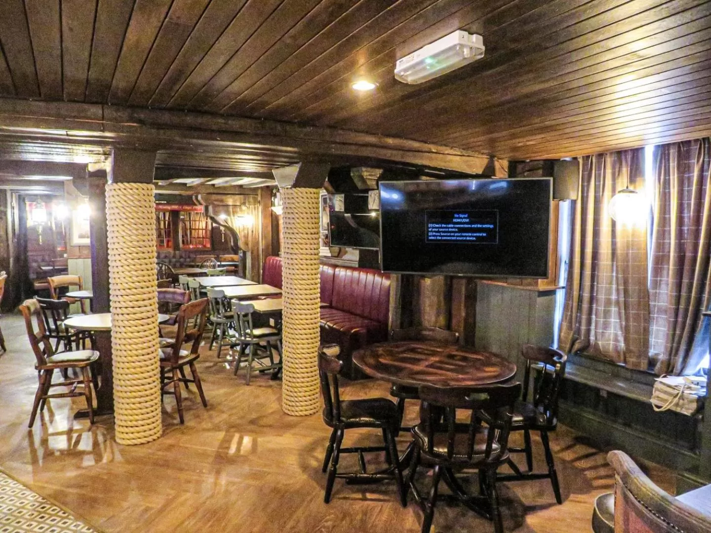 Dining area in The Spice Ship