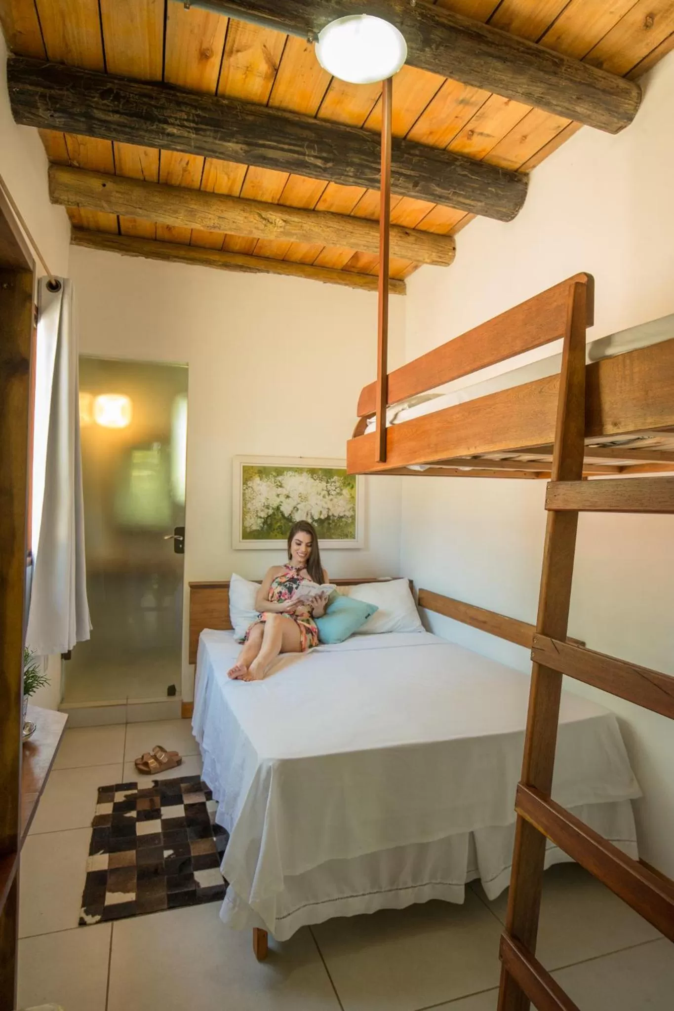 Bed in Hotel Chácara das Flores