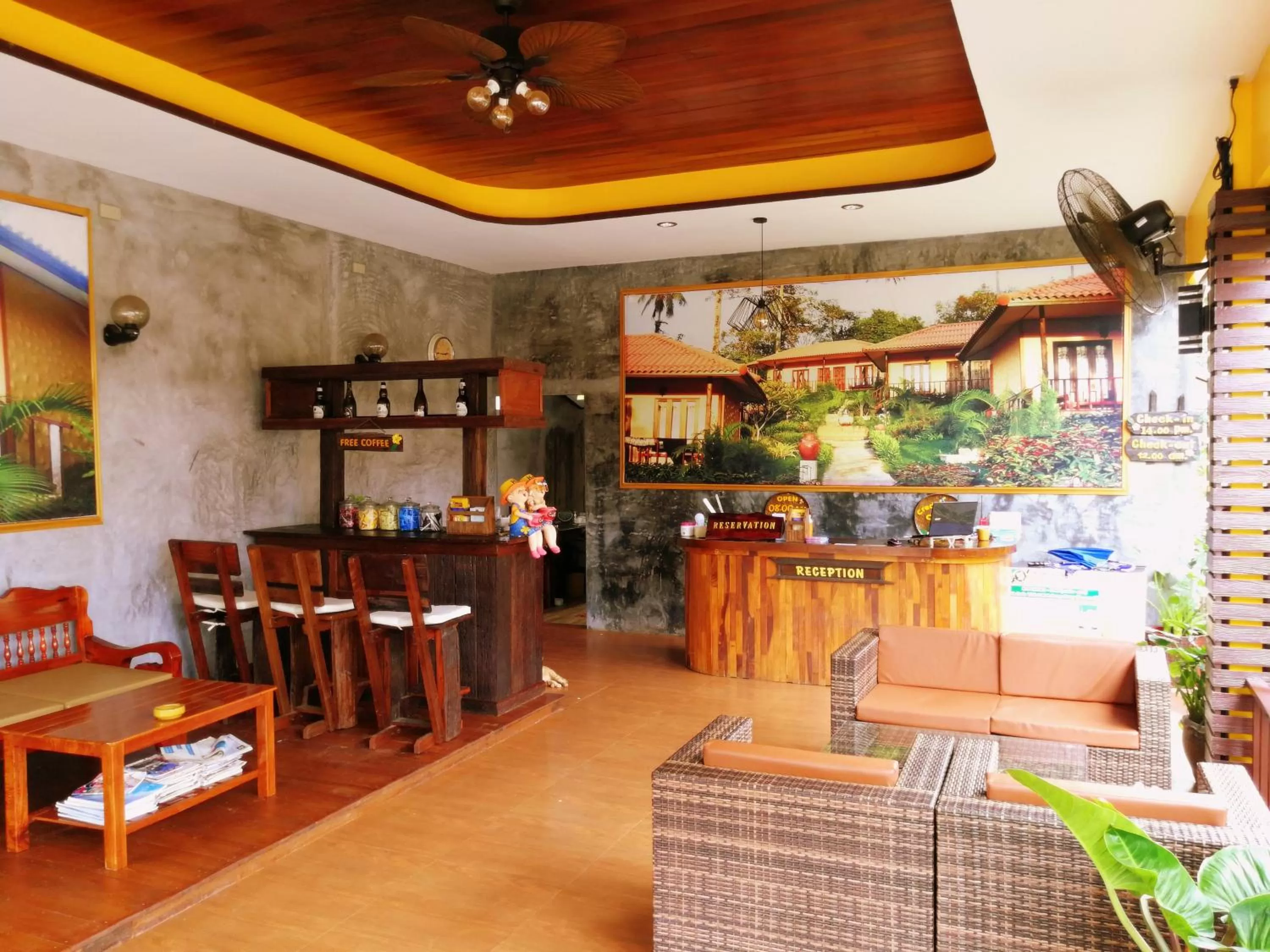 Lobby or reception in Paradise Bungalows
