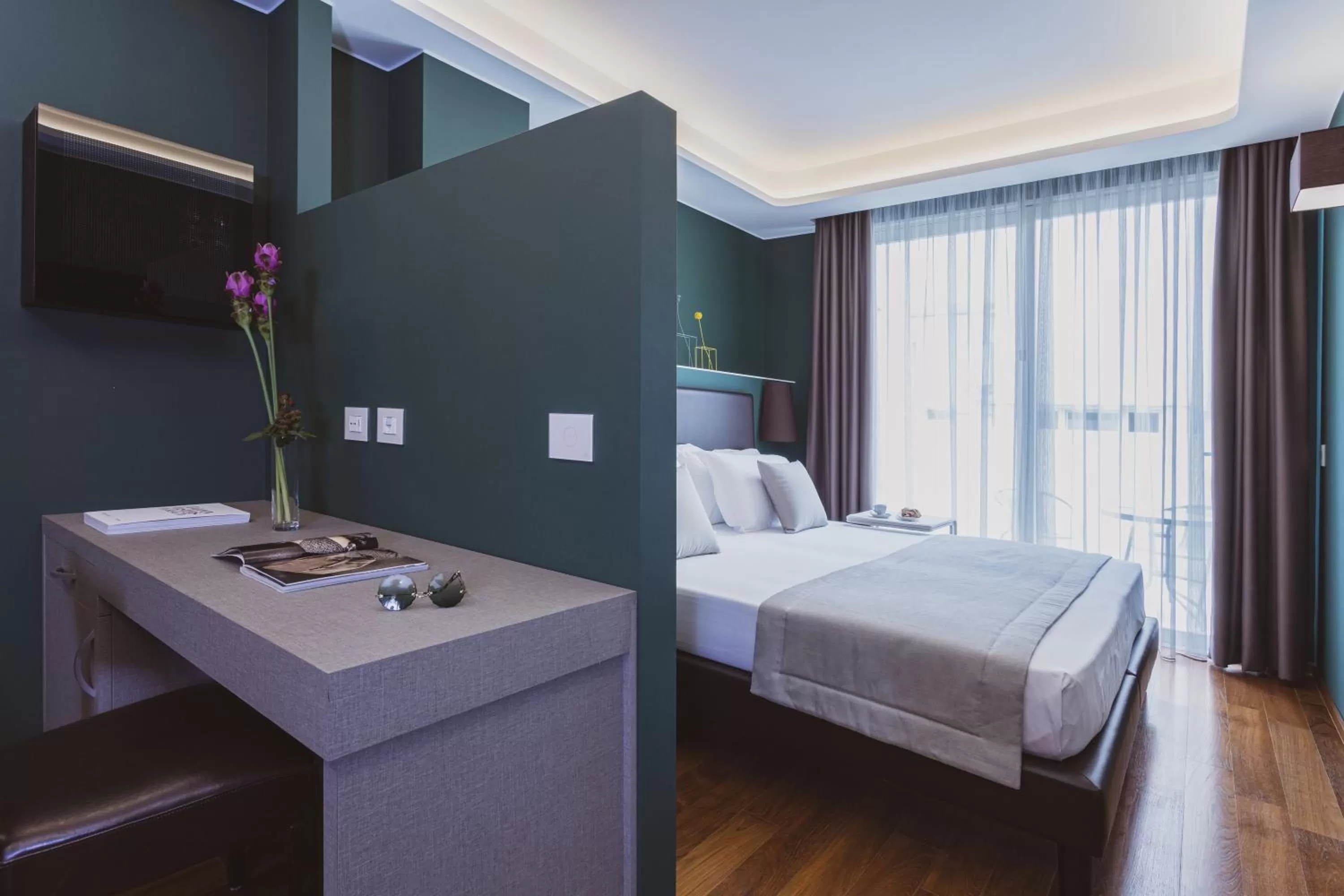 Bed in Callistos Hotel & Spa