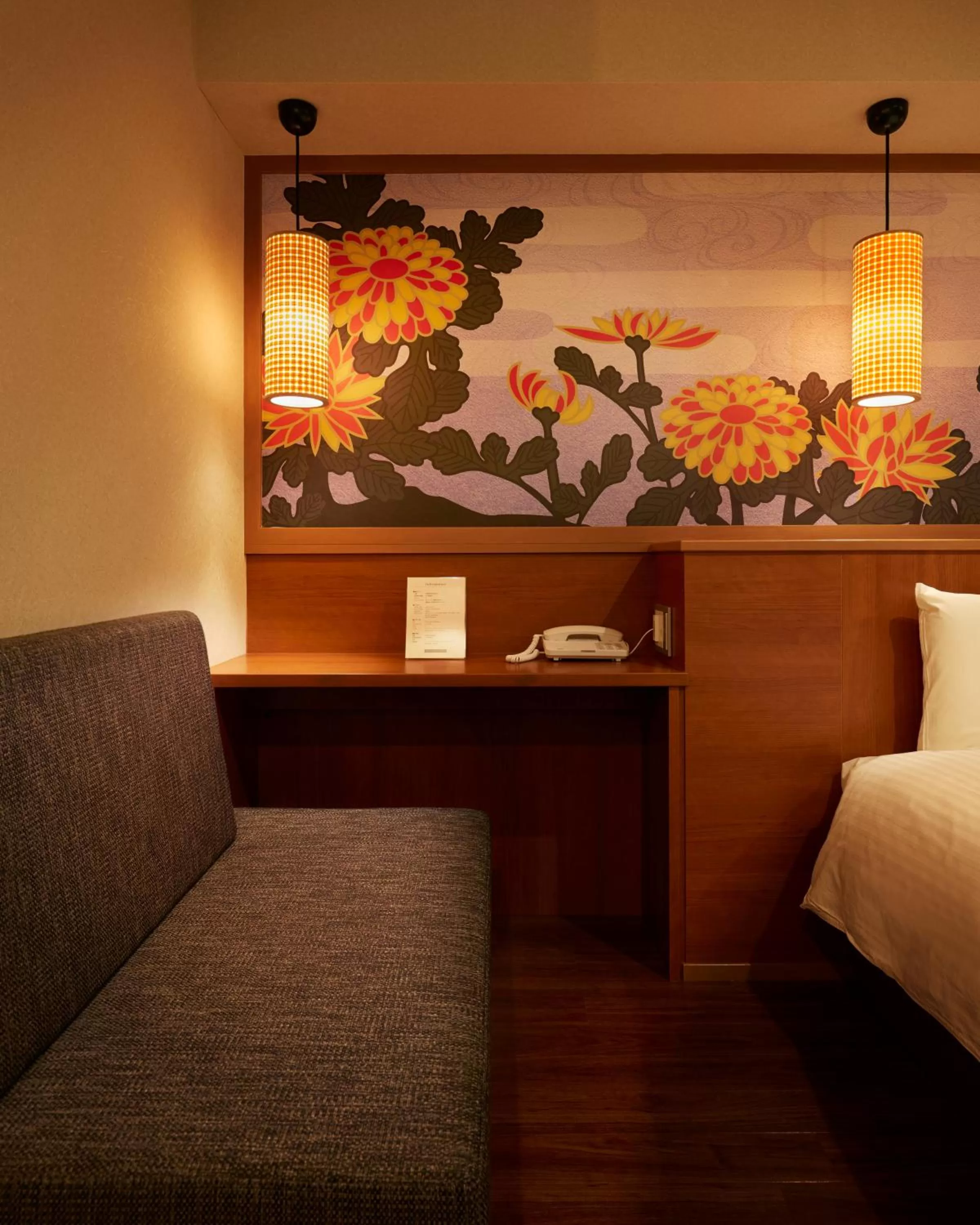 Bed in Sakura Sky Hotel